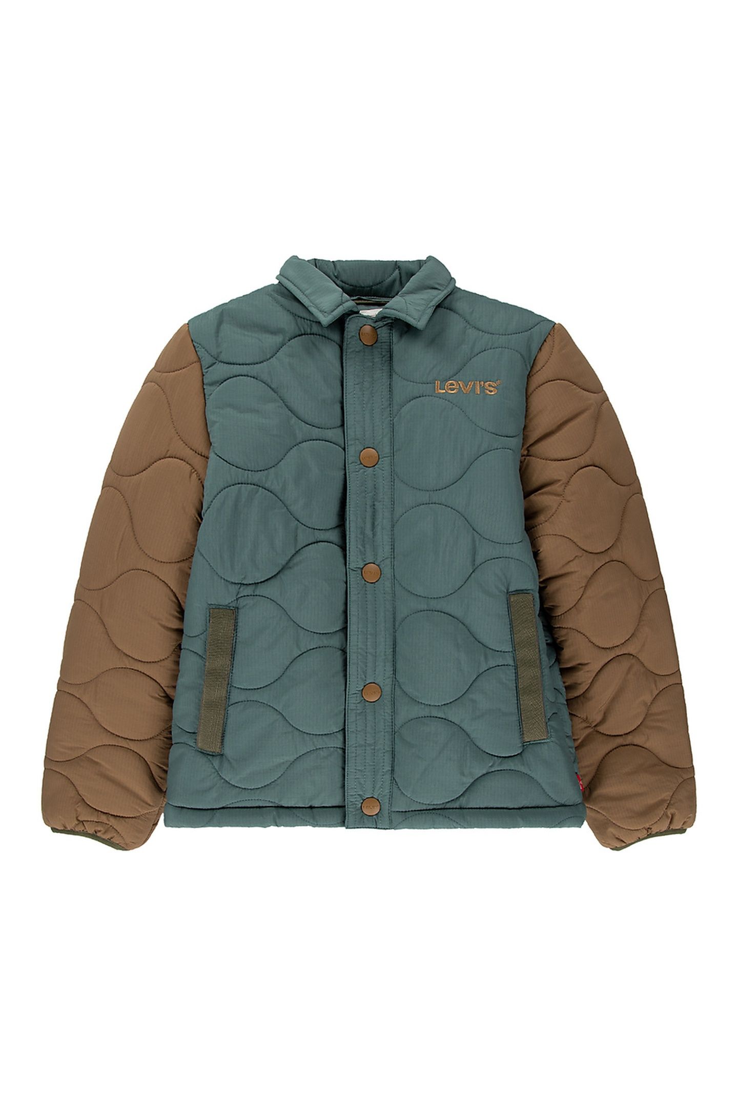 BOYS QUILTED SHIRT JACKET DARKFOREST 1