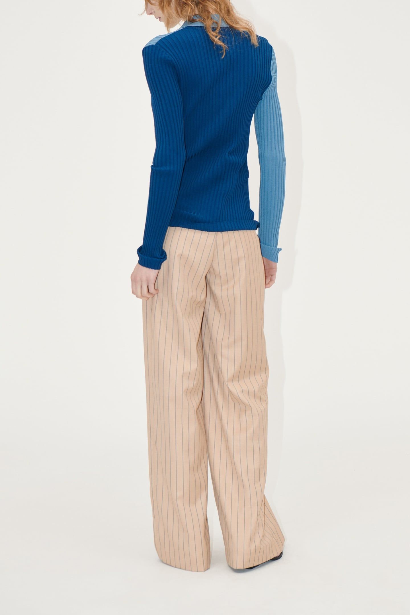 REVERSED WIDE LEG PANTS MULTI STRIPES 3