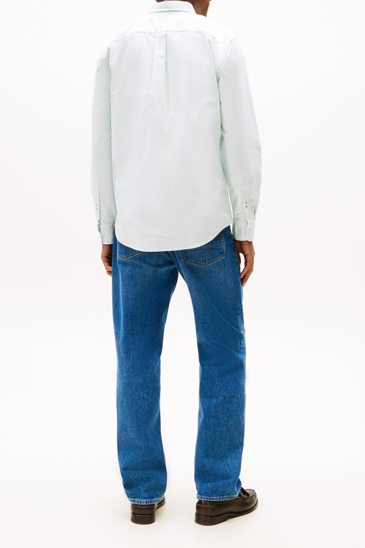 HERITAGE OXFORD STRIPE FORT GREEN/WHITE 2