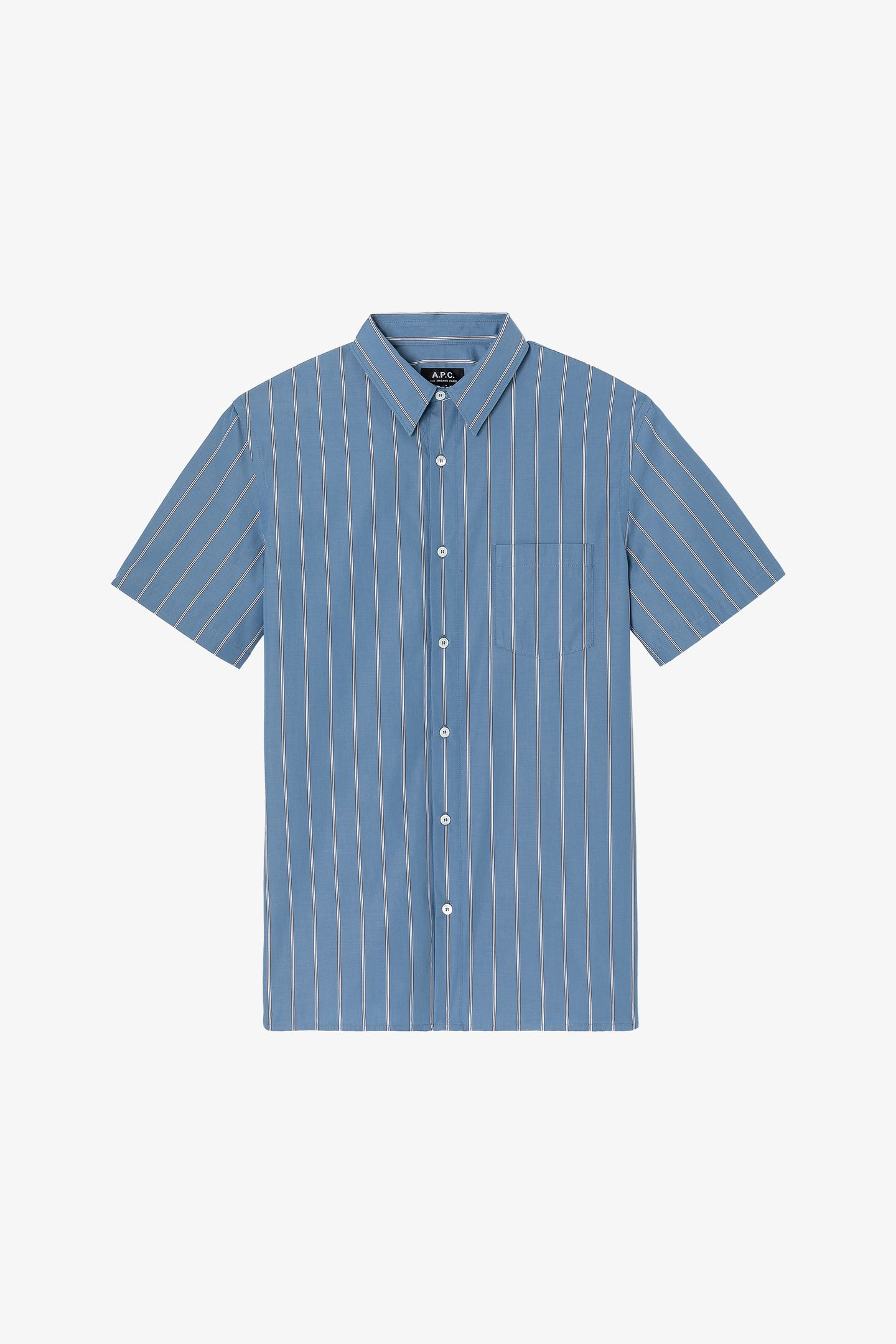 UNISEX SHIRT SHORT SLEEVE STEEL BLUE 2