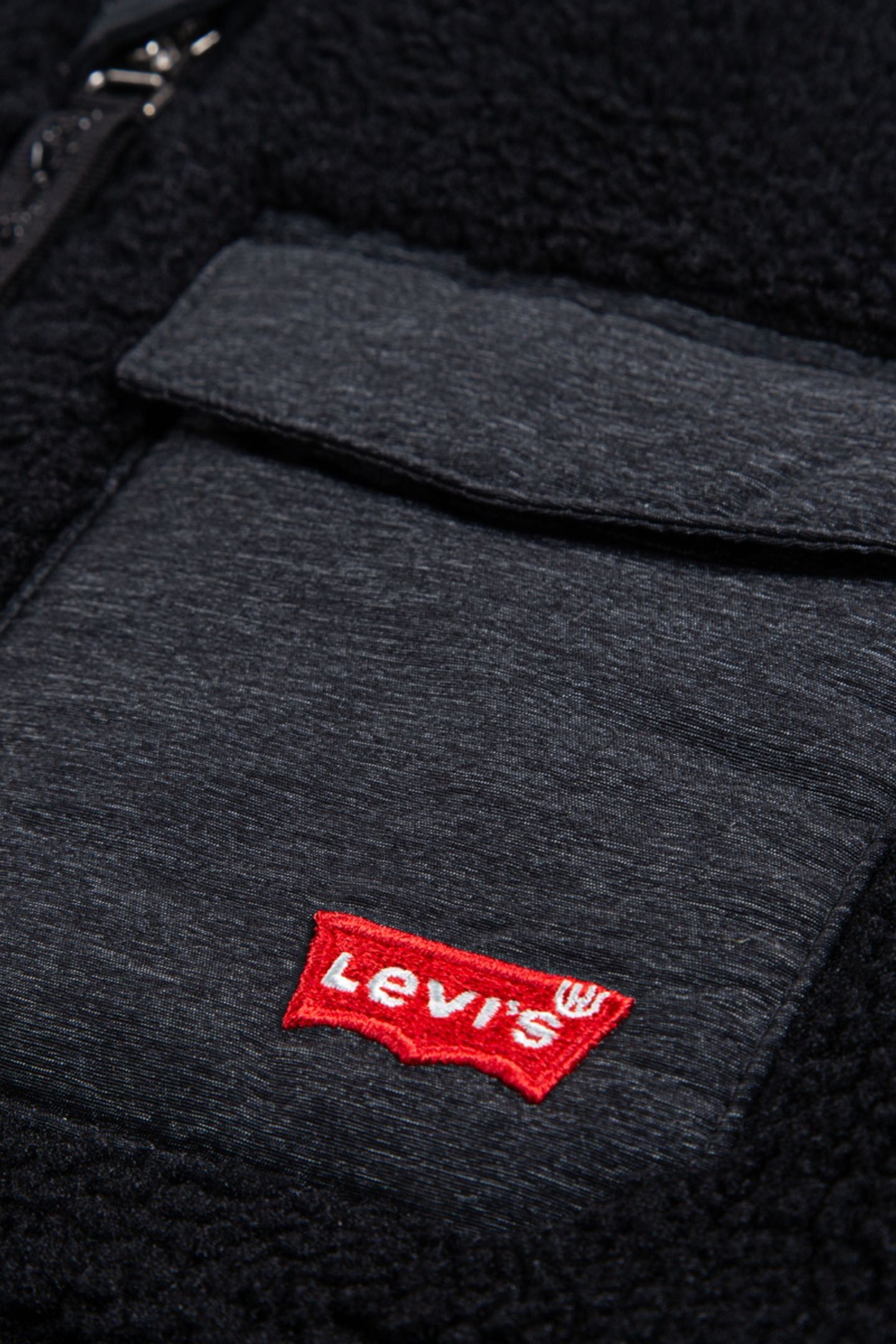BOYS UTILITY PKT SHERPA JACKET JET BLACK 4