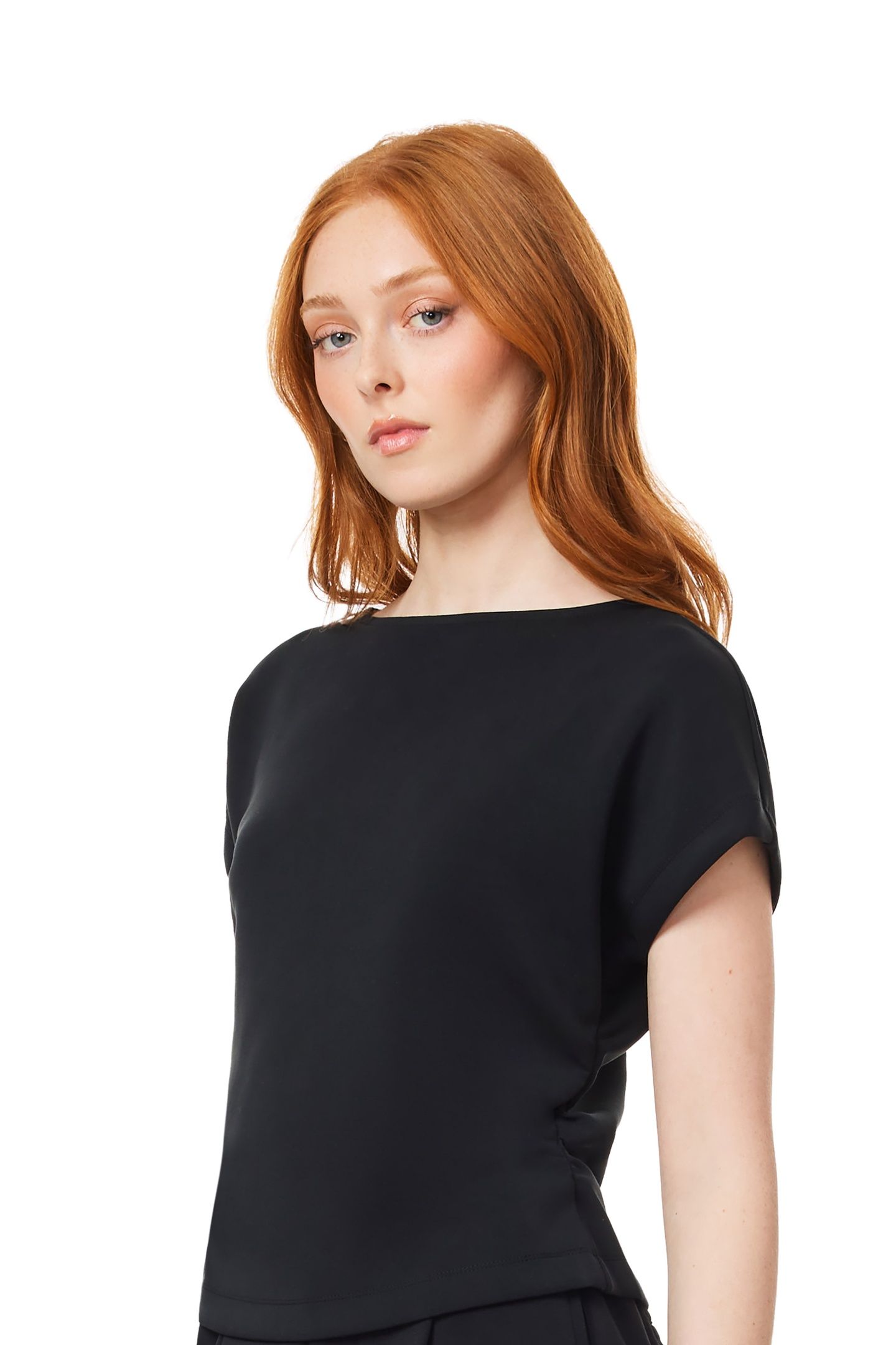 TEE WITH ROUCHED SIDE SEAM BLACK NIGHT 8