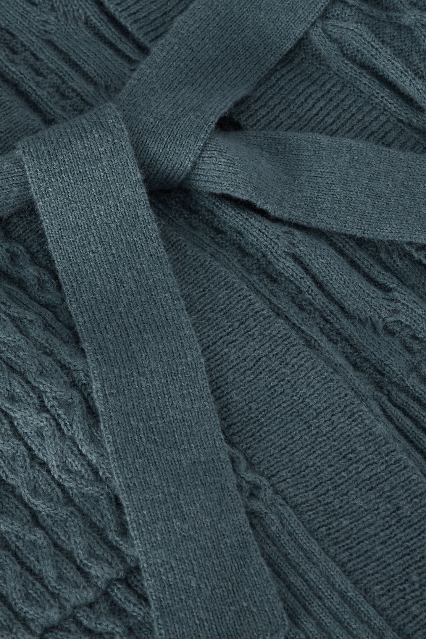 CABLE BELTED CARDIGAN MID BLUE 5
