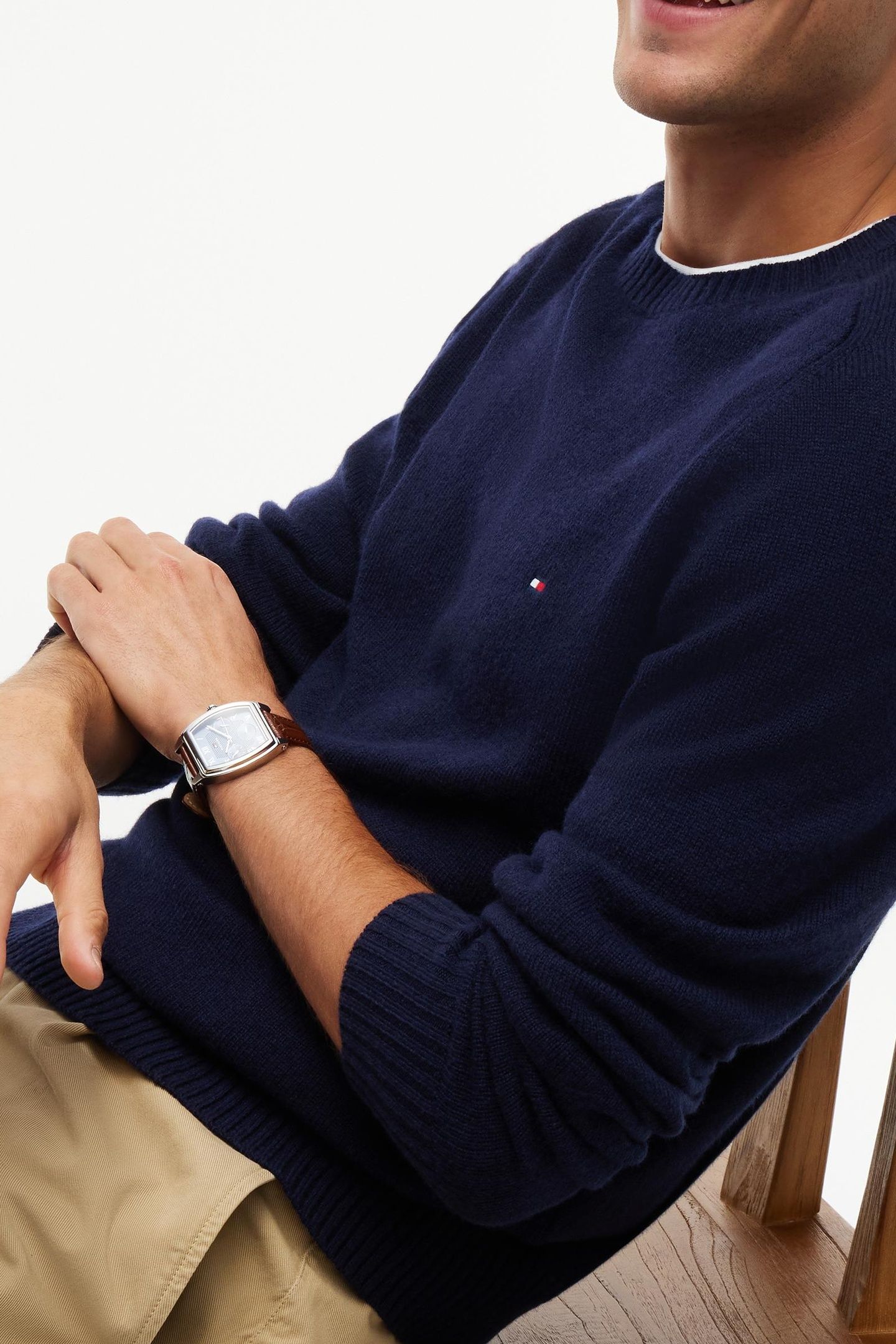 LAMBSWOOL CREW NECK NAVY BLUE 7