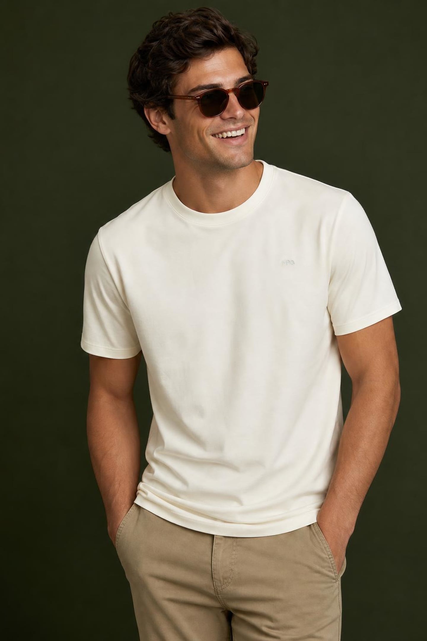 INTERLOCK T-SHIRT OFF WHITE 1