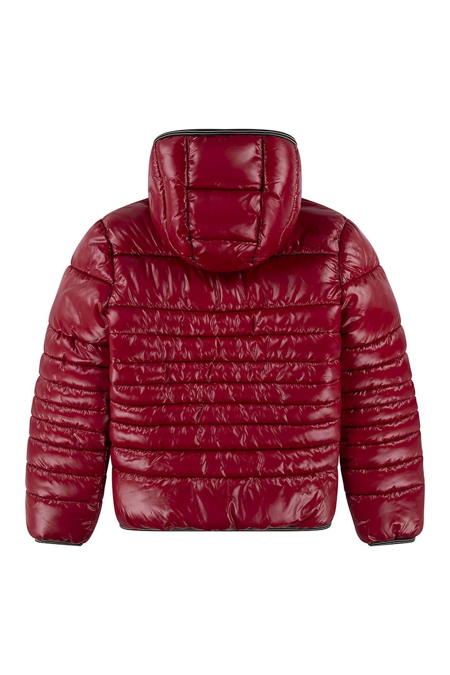 BOYS SHERPA LINED PUFFER JACKET RHYTHMIC RED 2