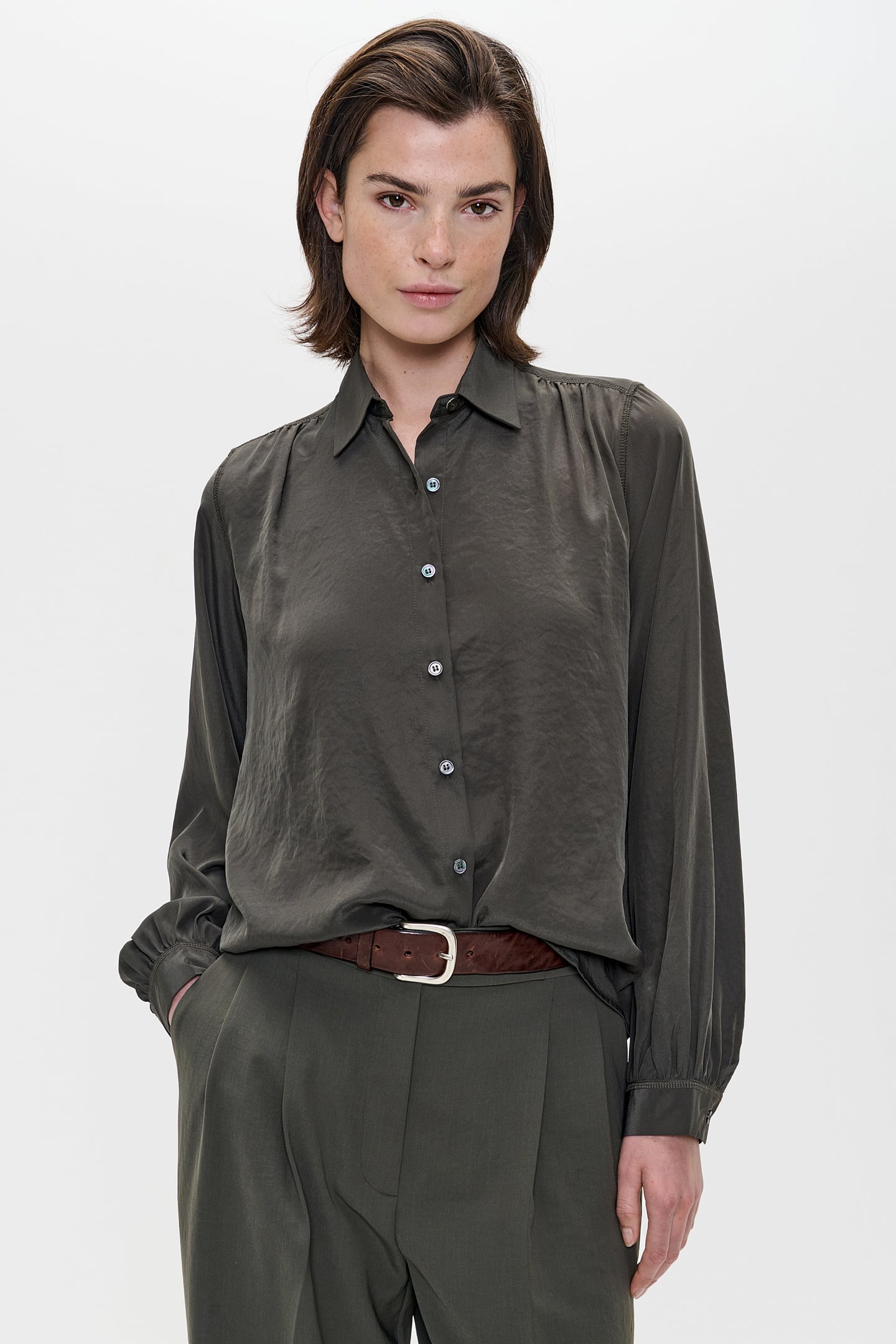 TECHNOSILK BLOUSE DEEP FOREST 1