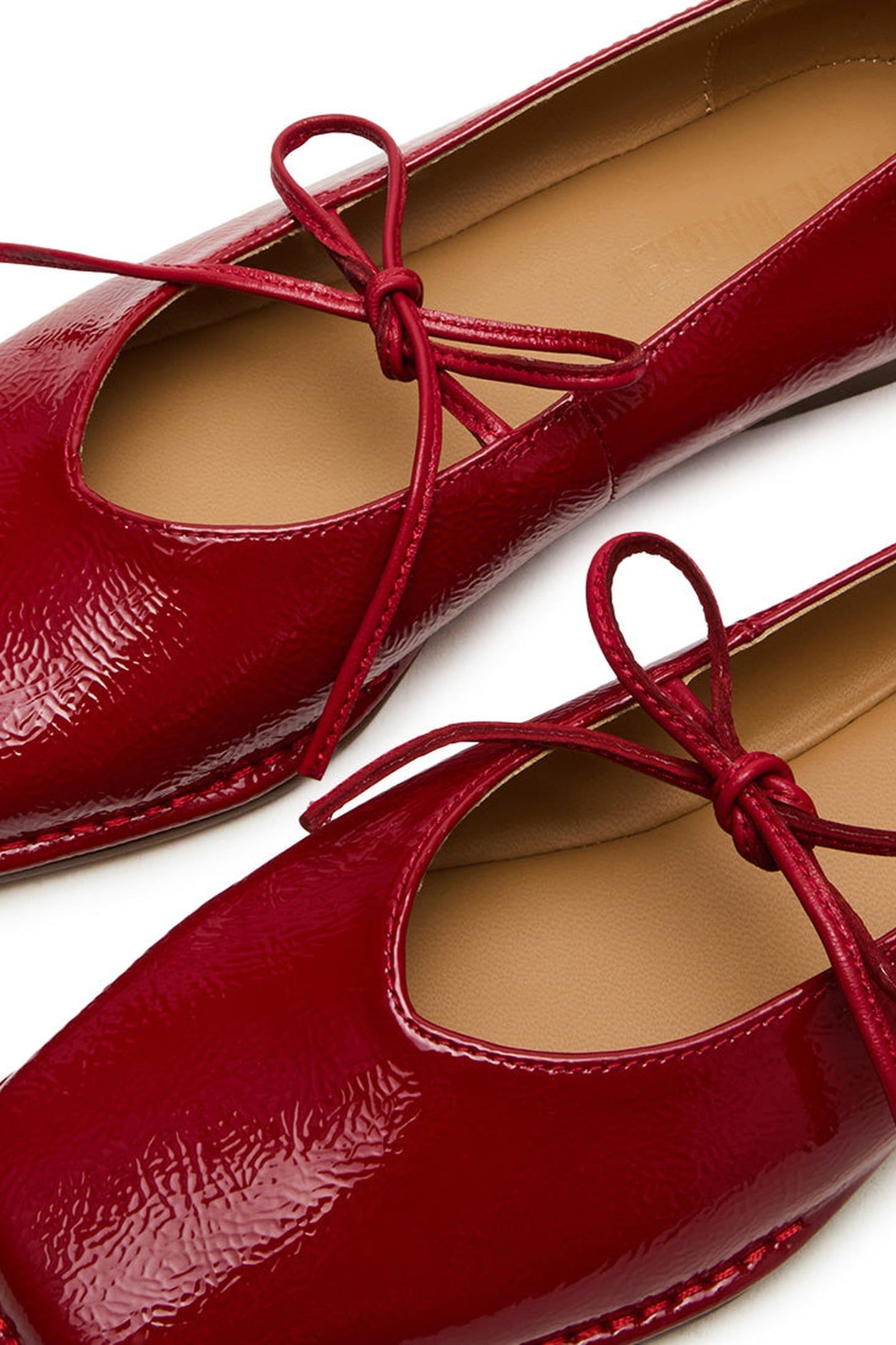 LOLA FLAT SHOES RED PATENT 5