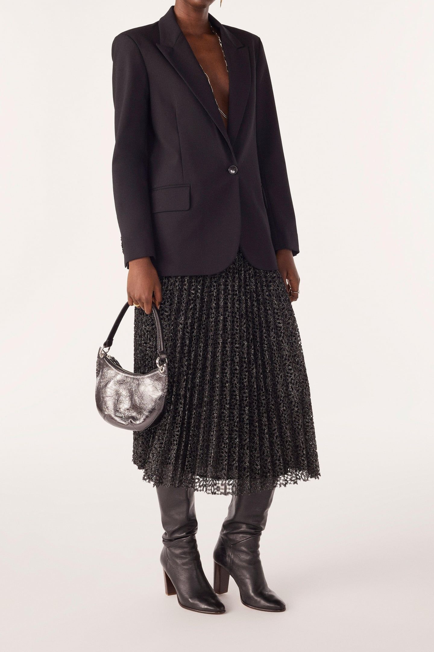 MID-LENGTH SKIRT BLACK 1