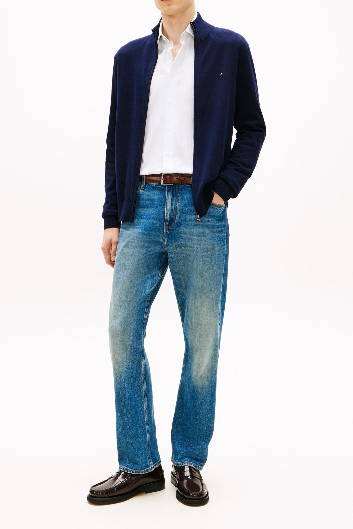 PIMA COTTON CASHMERE SWEATER NAVY BLUE 1