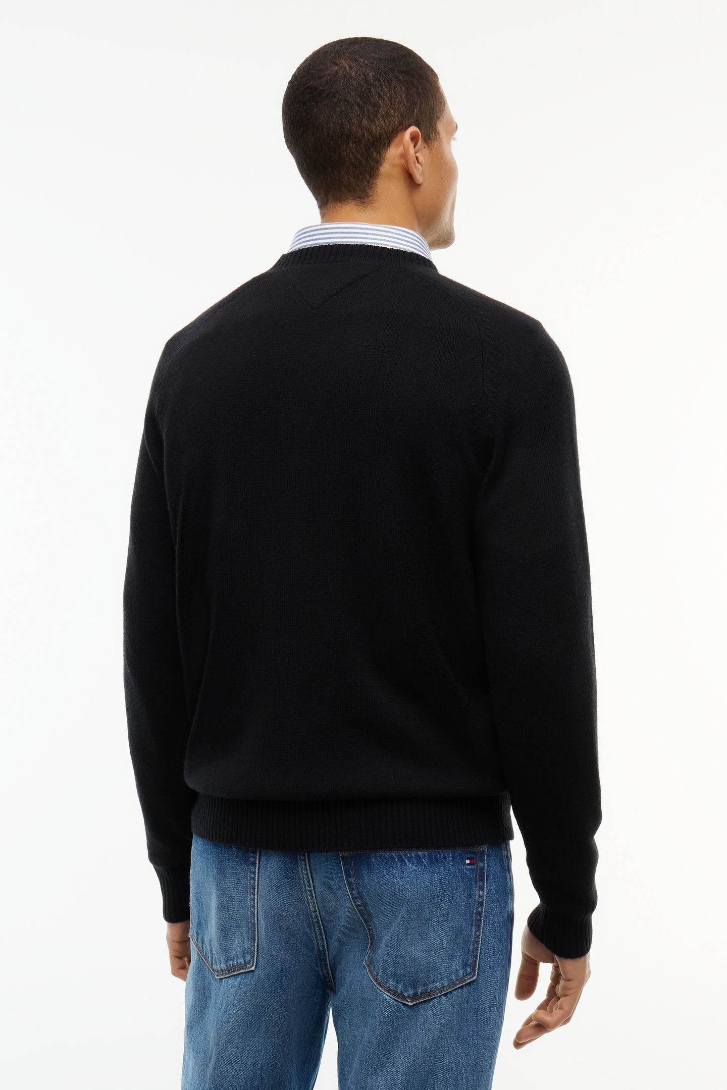 LAMBSWOOL CREW NECK BLACK 2