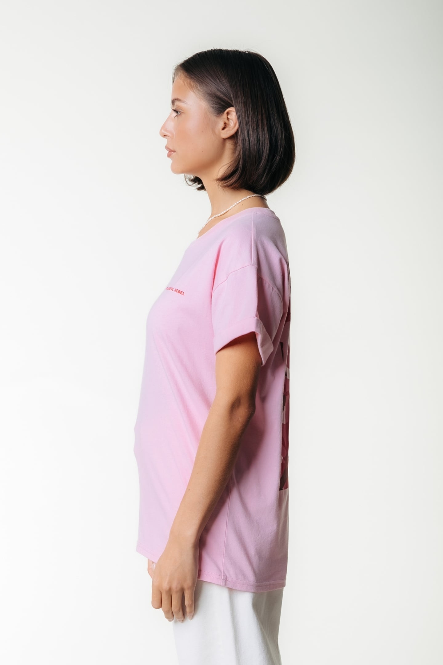 FLOWER SQUARE BOXY TEE FRESH PINK 3