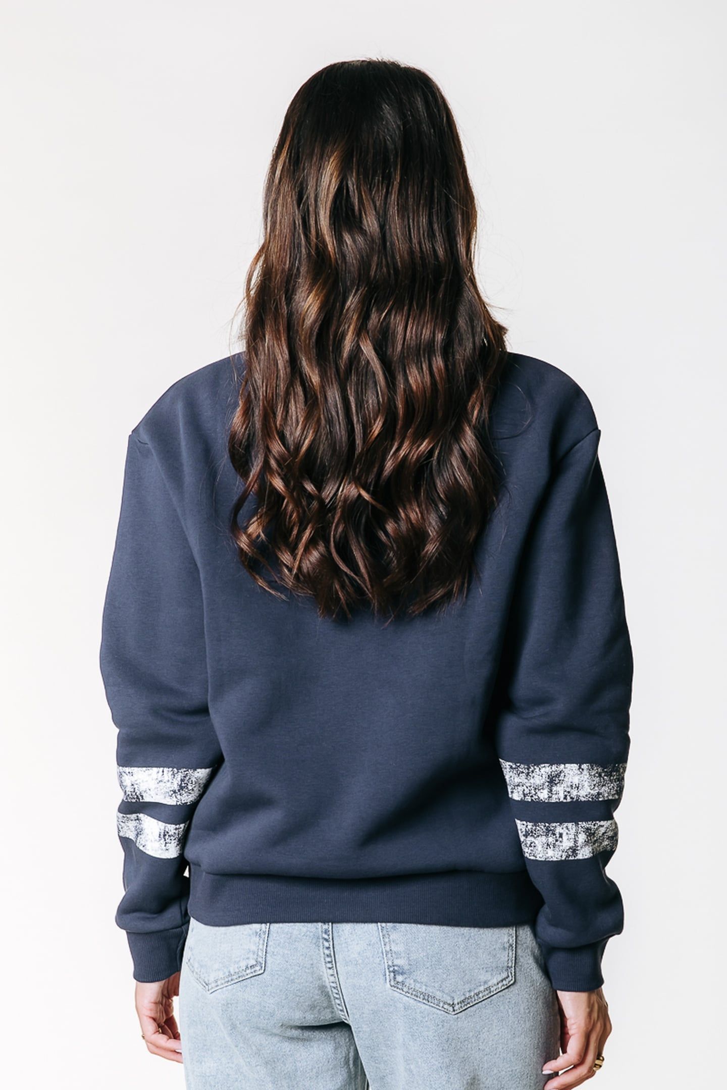 VARSITY LOGO RELAXED ZIP SWEAT NAVY 2