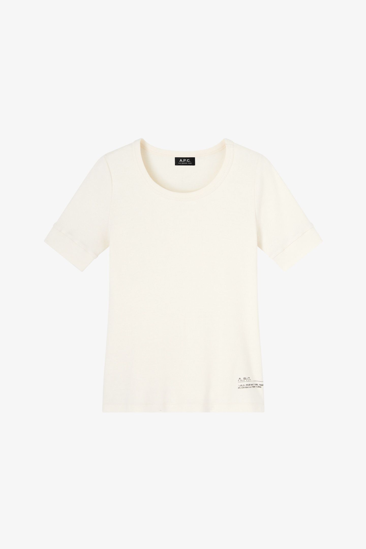 T-SHIRT FITTED MC BEIGE 2
