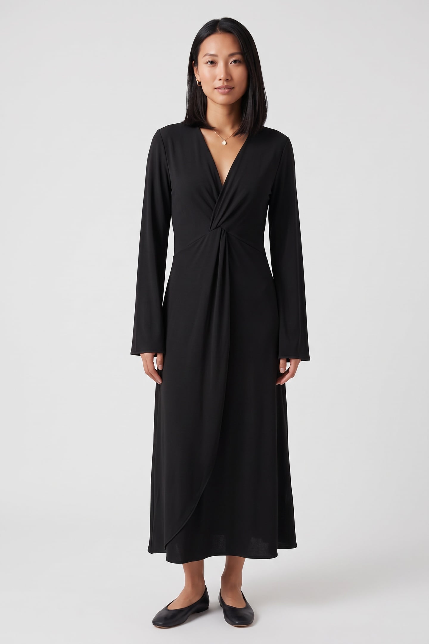 MARLI KNOT DRESS BLACK 1