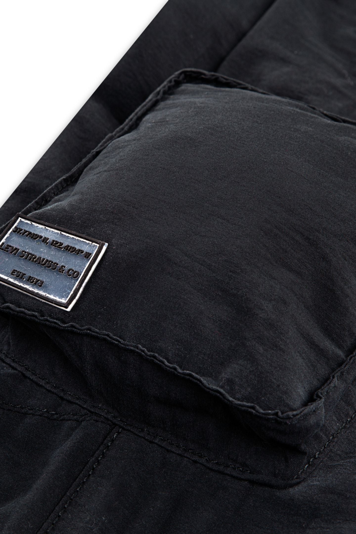 BOYS PARACHUTE CARGO PANTS JET BLACK 4