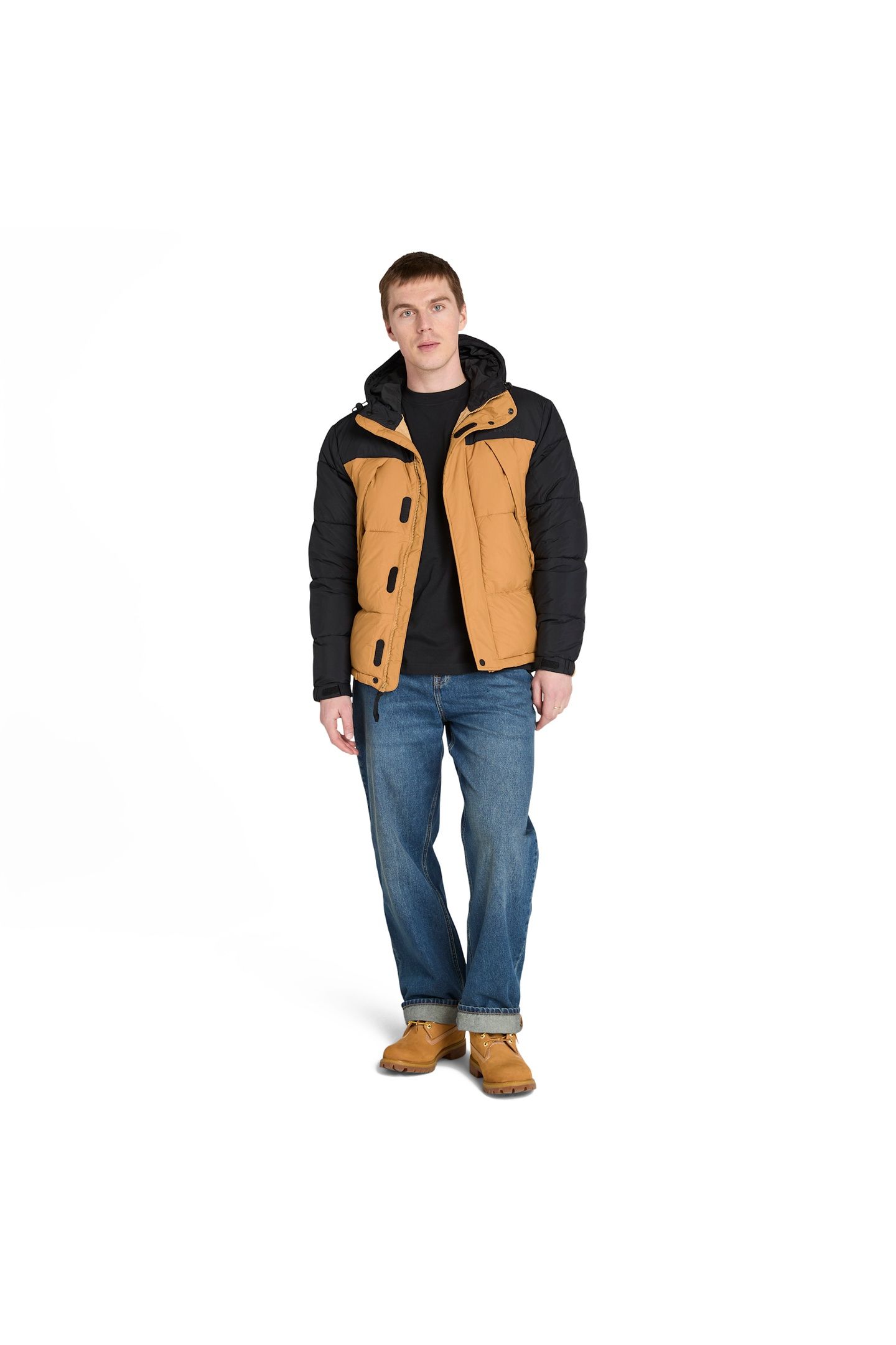 DURABLE WATER REPELLENT PUFFER JACKET BLACK/WHEAT 6