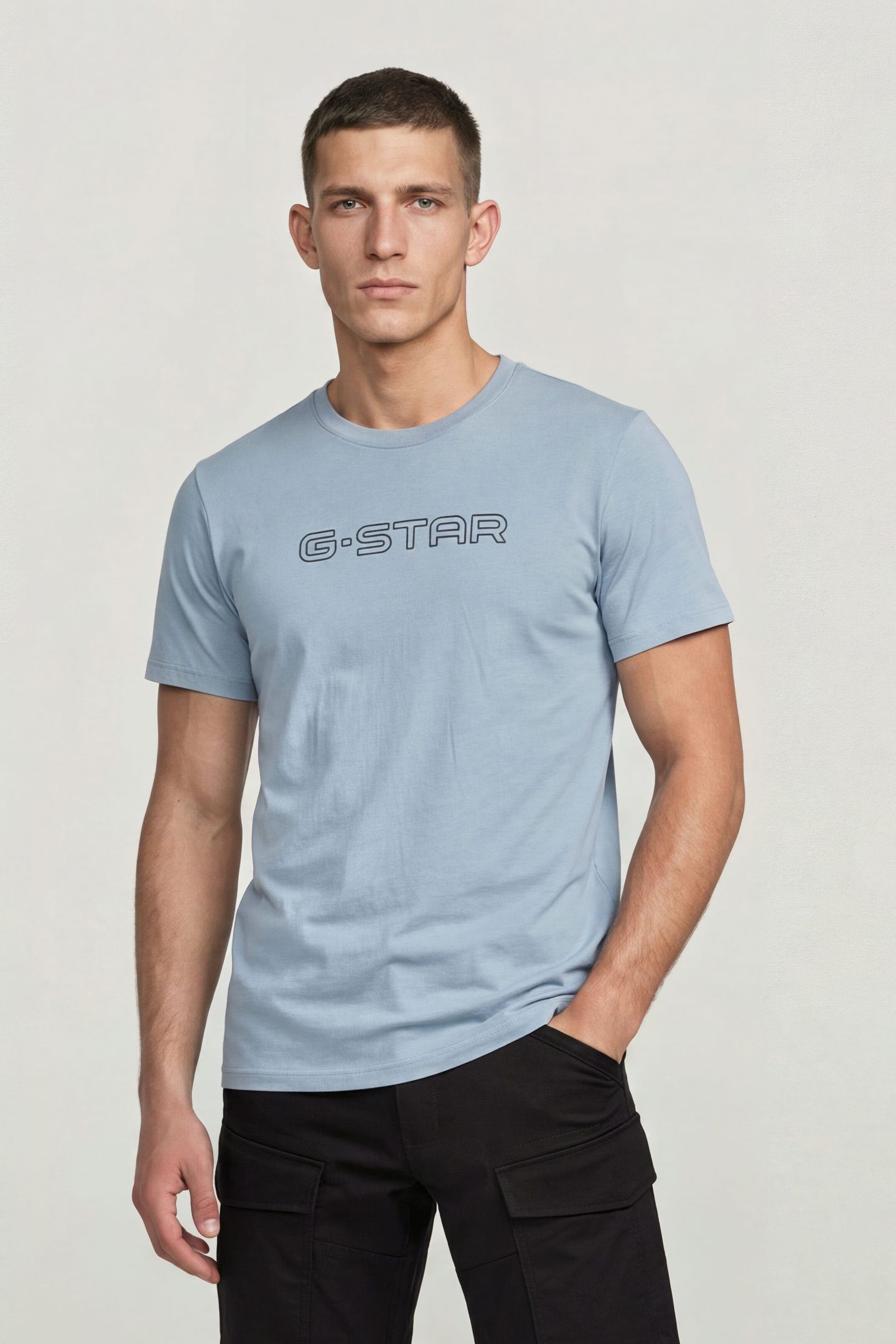 G-STAR SLIM T-SHIRT S/S LIGHT/PASTEL BLUE 1