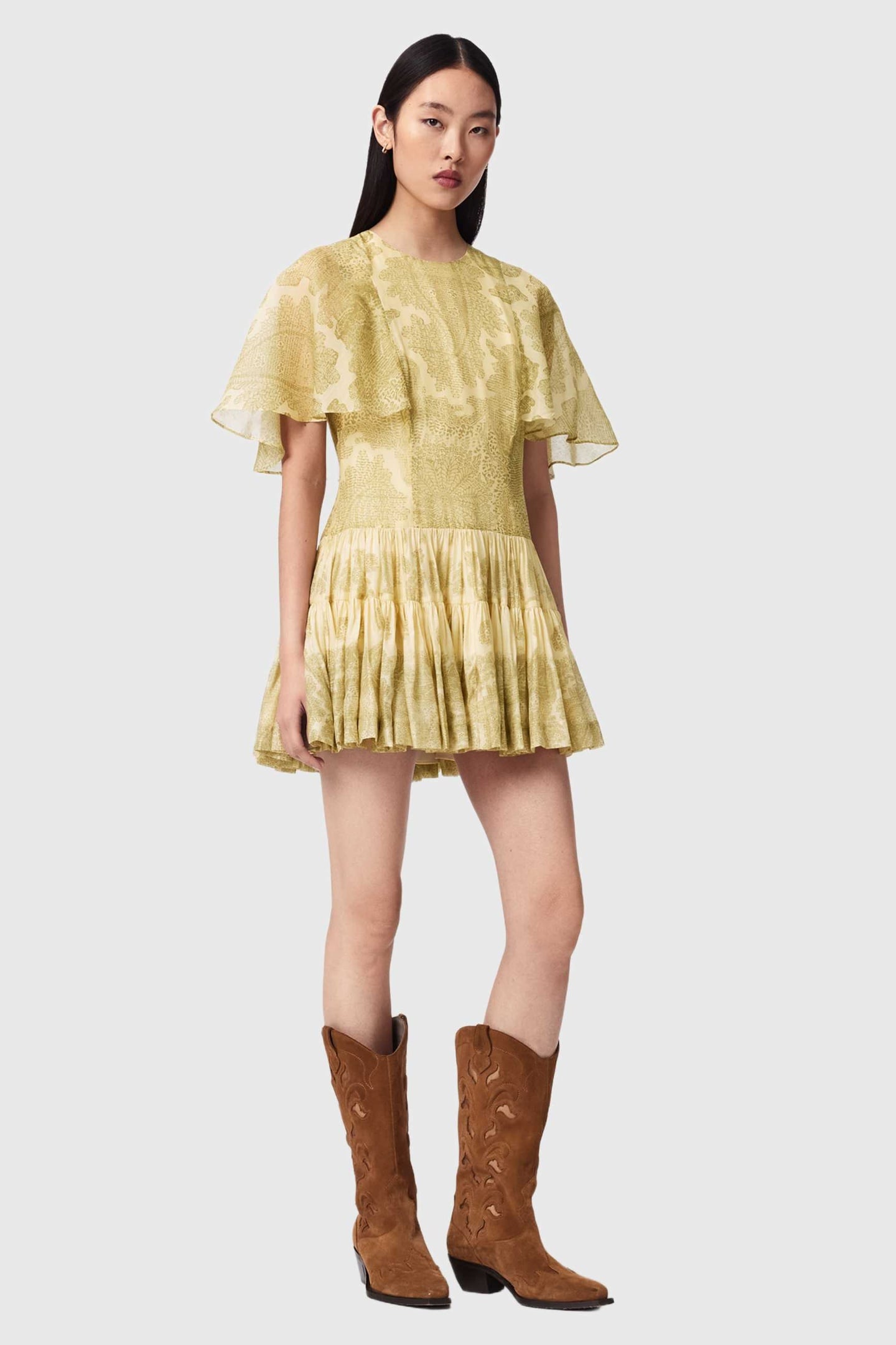 YANNA DRESS JOANNE GOLD GREEN 2