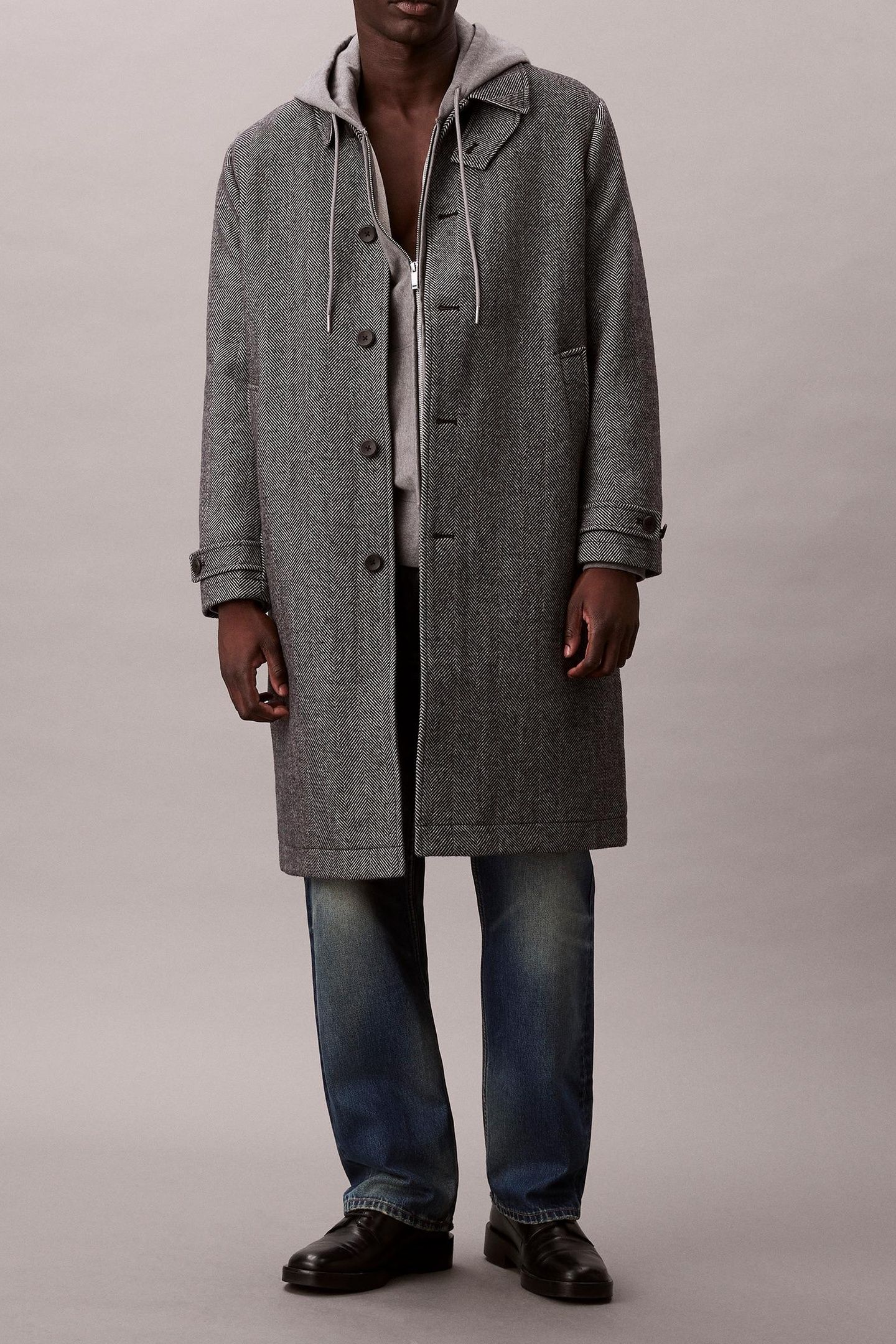 LS TECH WOOL BLEND COAT BLACK 3