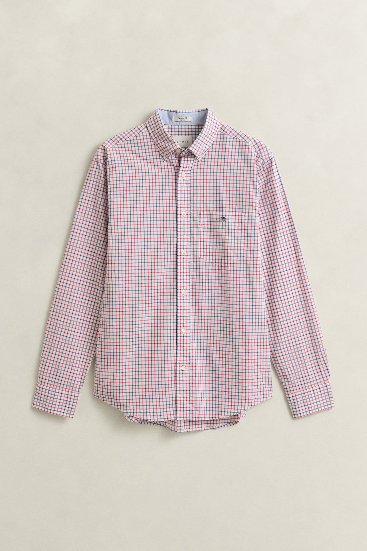 REG CLASSIC POPLIN CHECK ROSE RED 4