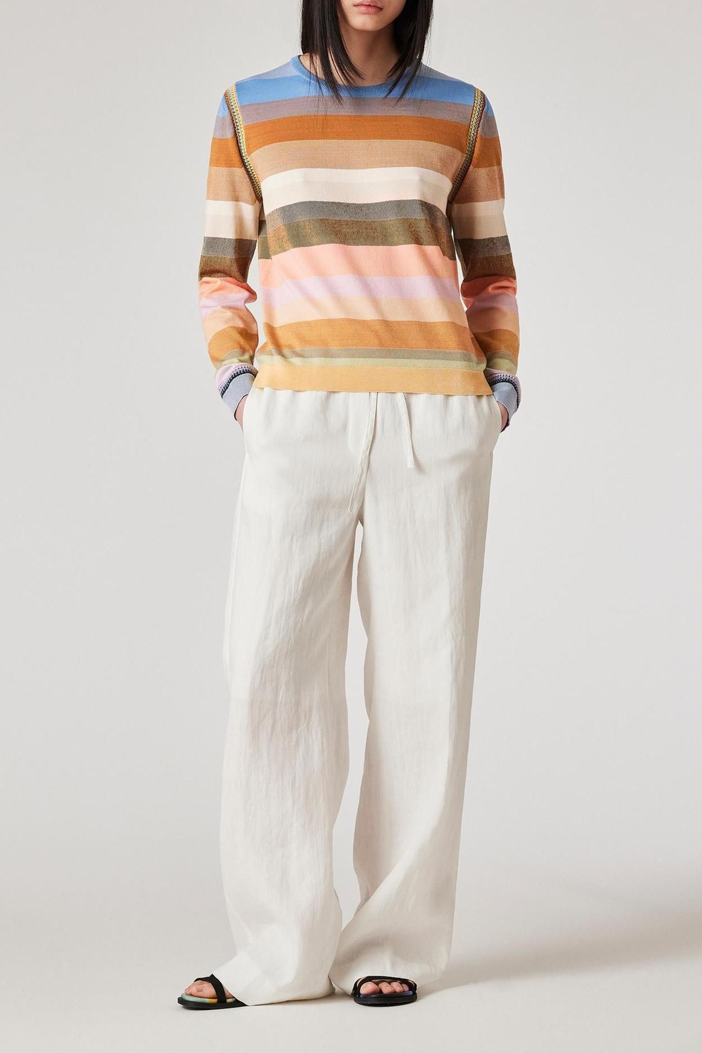 WOMENS KNITTED SWEATER CREW NECK MULTI COLOURED 2