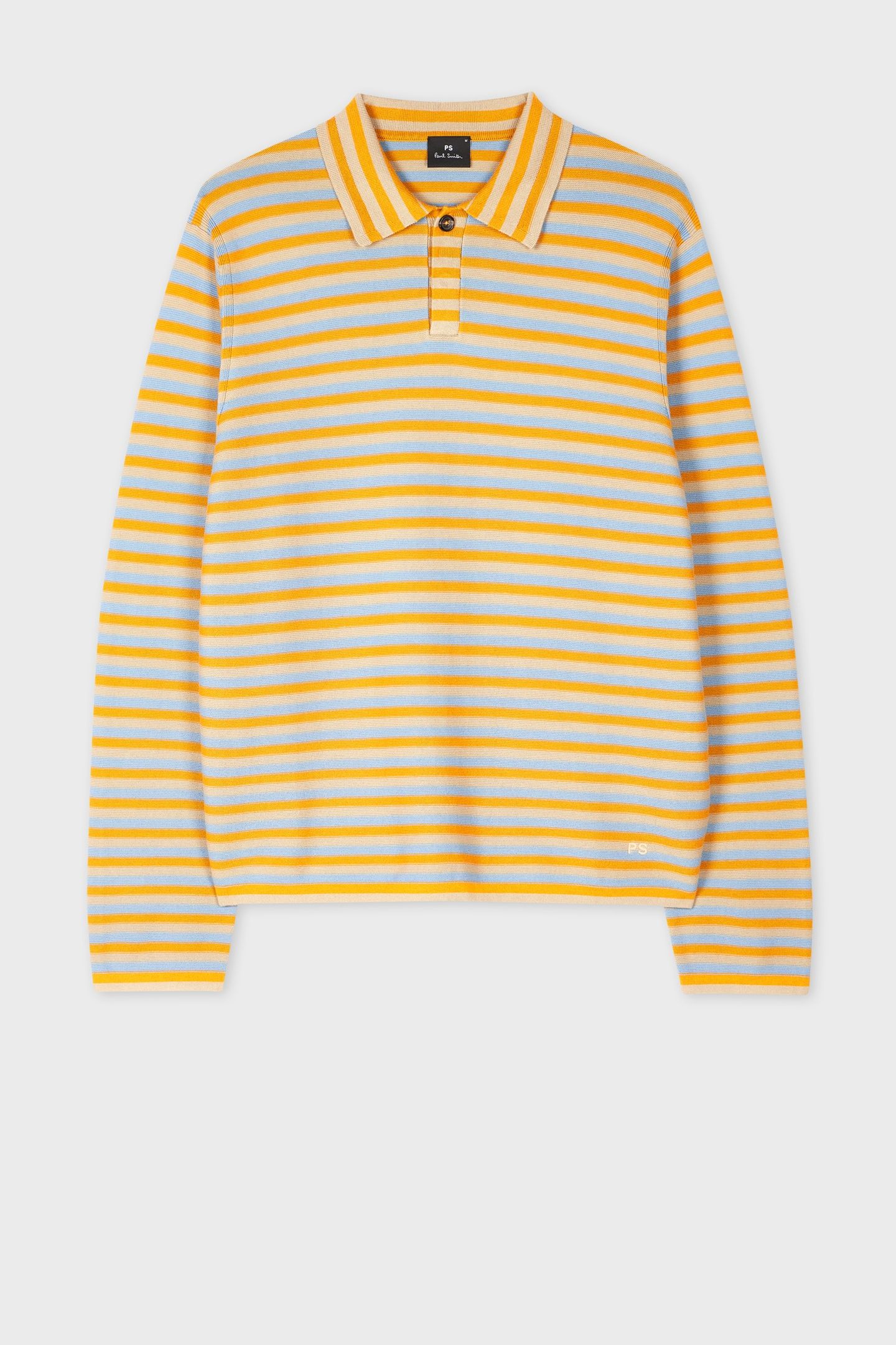 MENS SWEATER LS POLO LIGHT BLUE 4