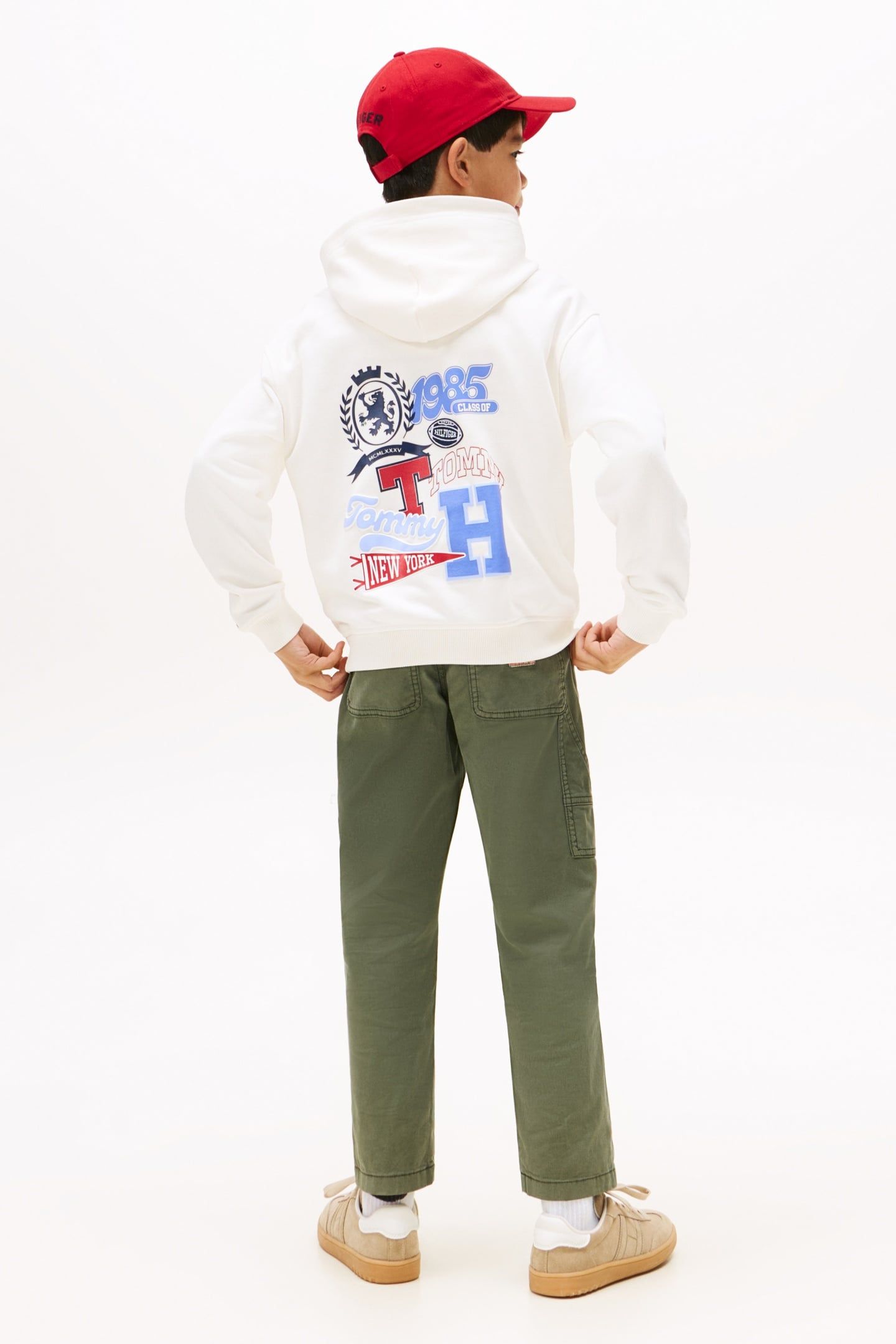BOYS VARSITY MULTI BADGE IVORY SILK 5