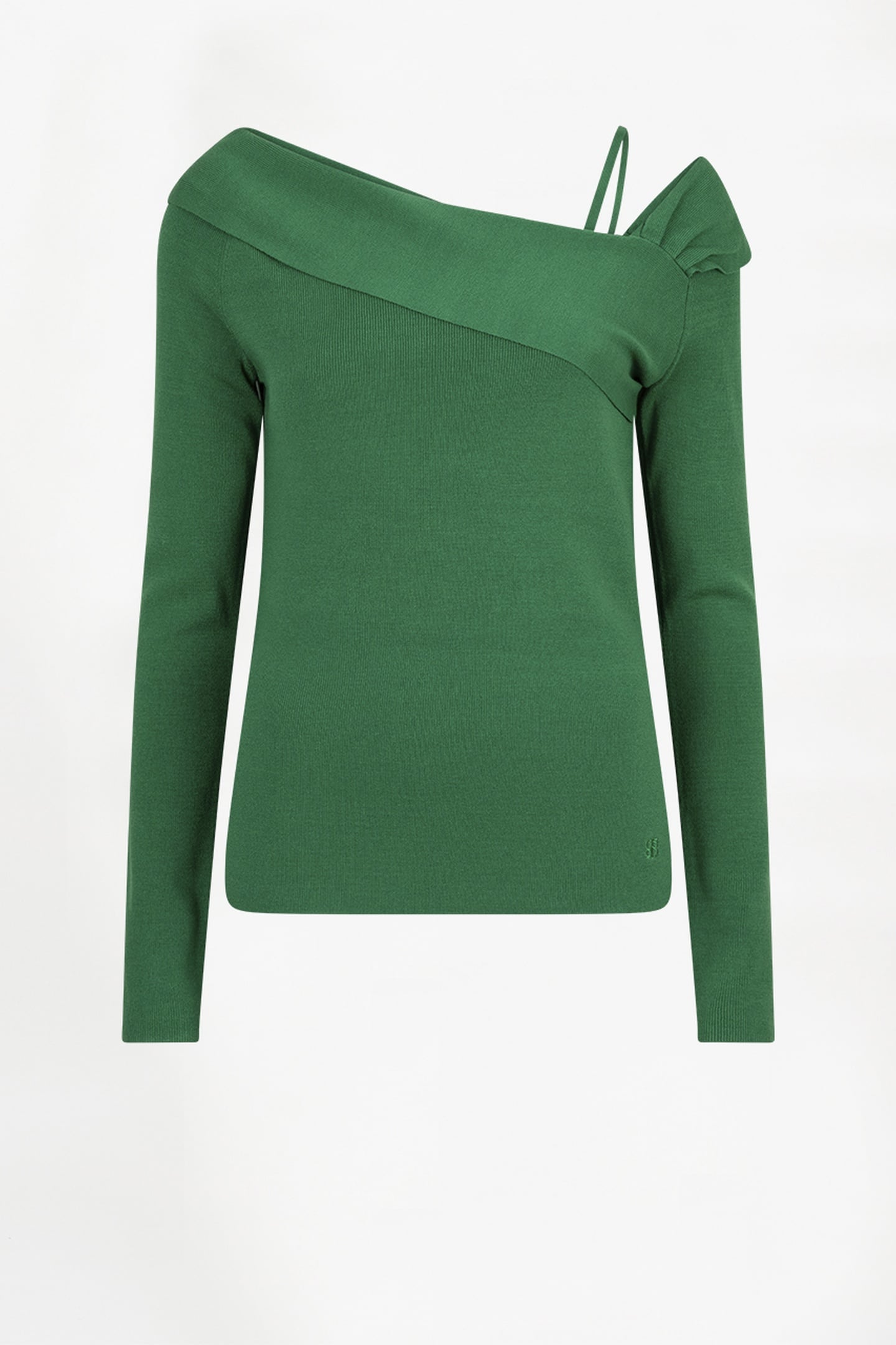 WAVE ASYMMETRIC KNITTED SWEATER RADIANT GREEN 4