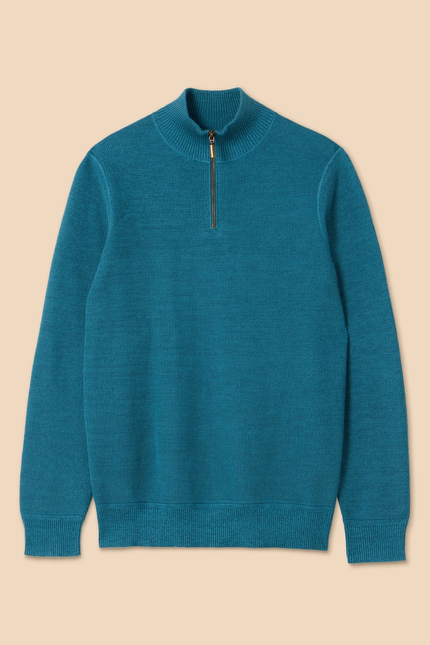 ATTADALE FUNNEL NECK JUMPER MID TEAL 3