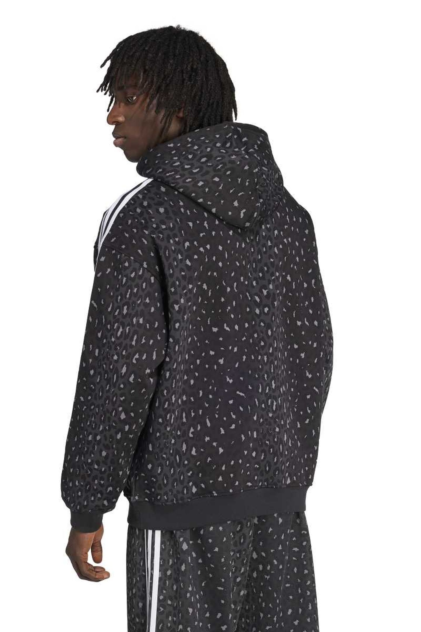 UNISEX GRAPHIC LOOSE HOODIE BLACK 2
