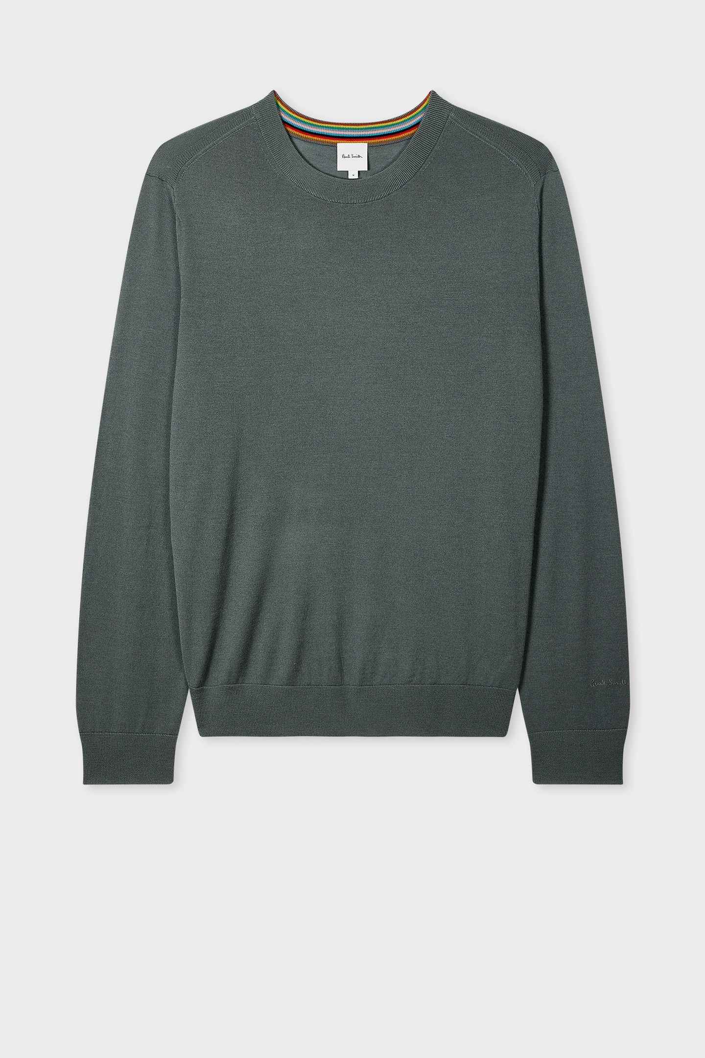 MENS SWEATER CREW NECK PETROL GREEN 3