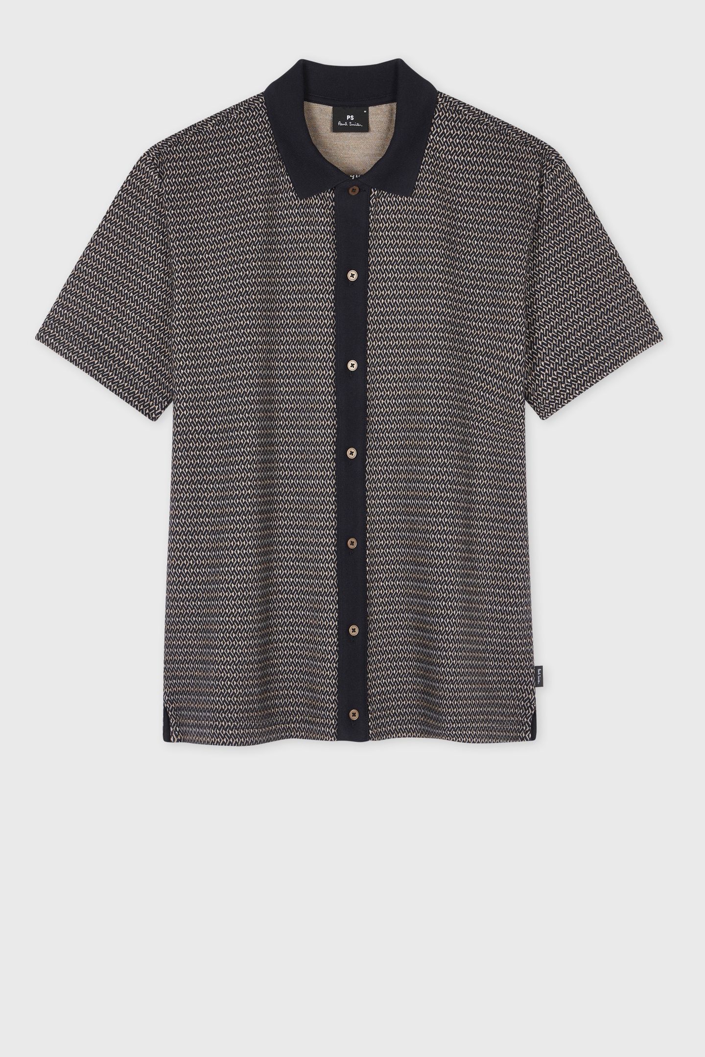 MENS SS POLO SHIRT BUTTON FRONT VERY DARK NAVY 1