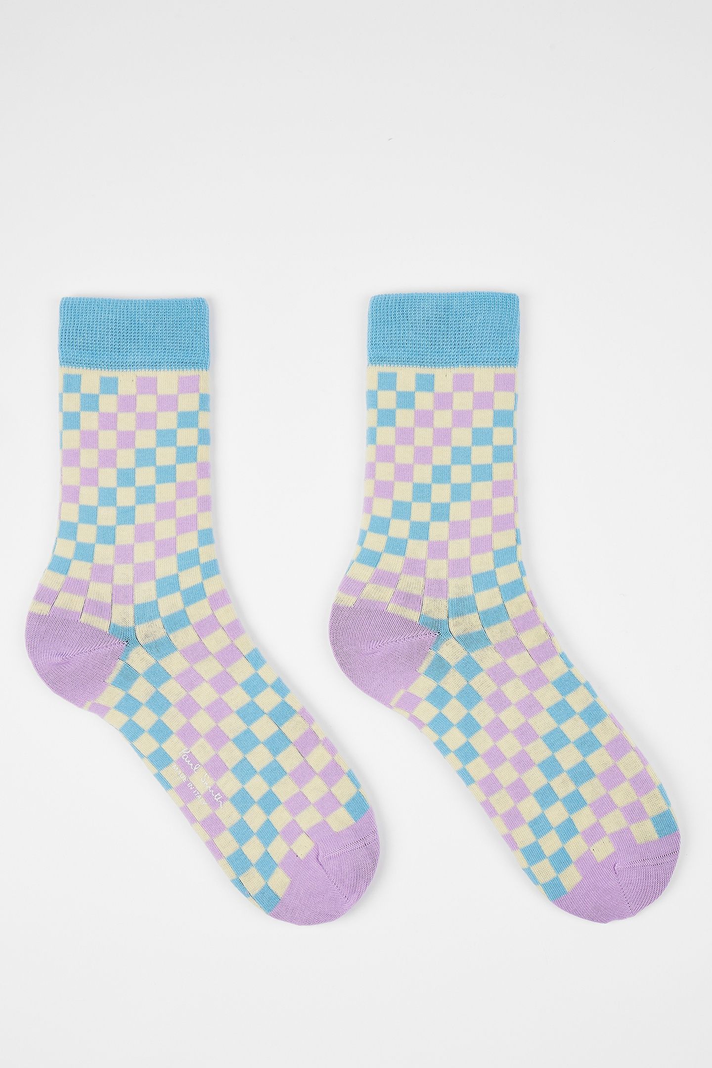WOMEN SOCK JILL CHECK TURQUOISE 5