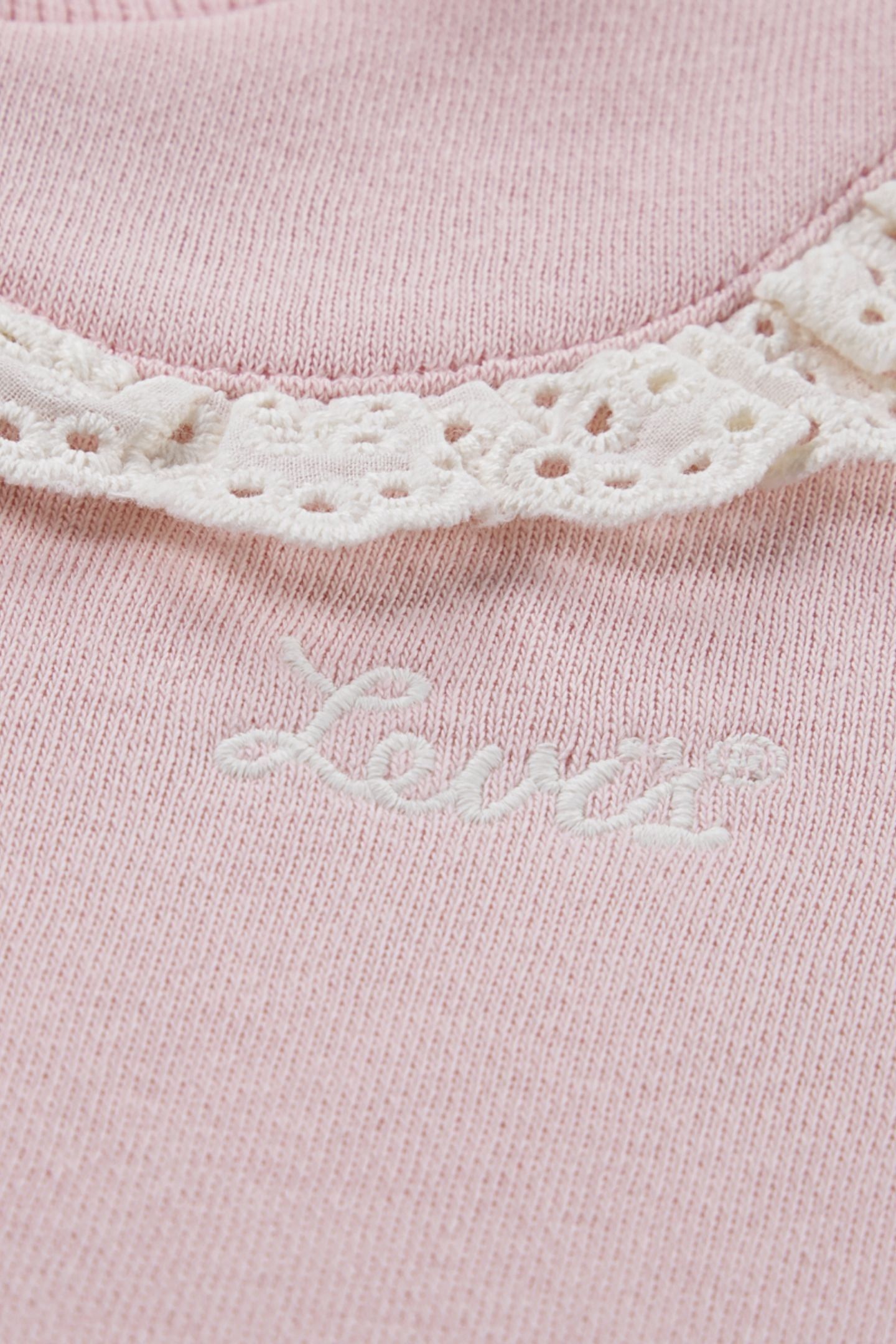 GIRLS PETER PAN COLLAR CREW NECK CRYSTAL ROSE 3