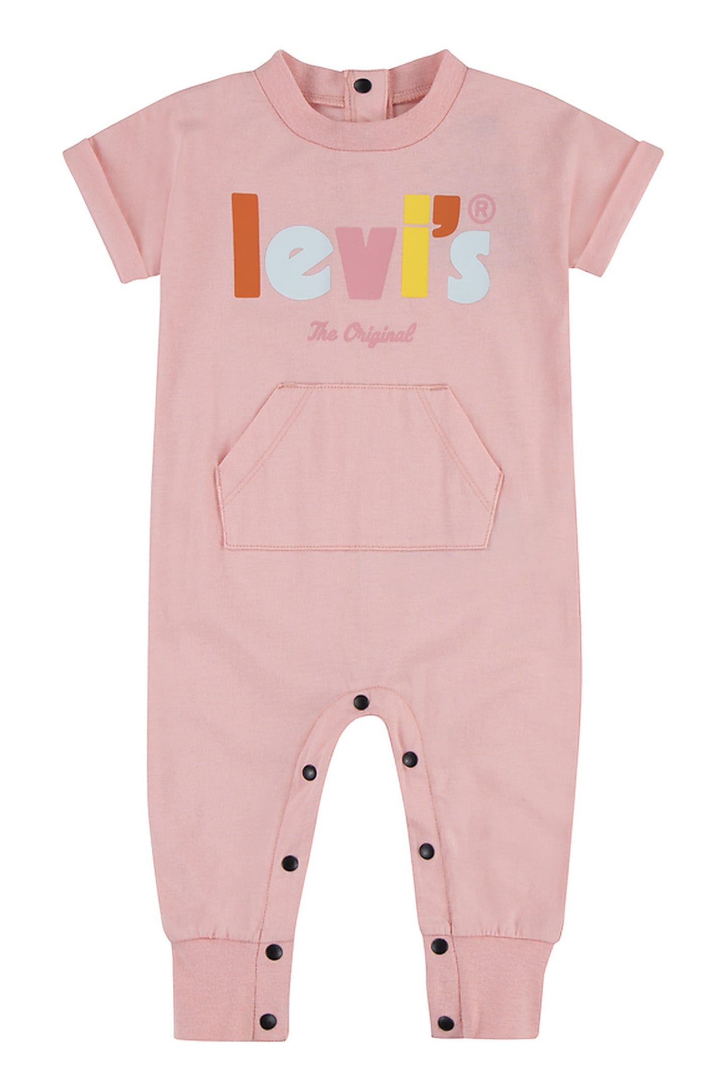 UNISEX SS POSTER LOGO COVERALL QUARTZ PINK 1
