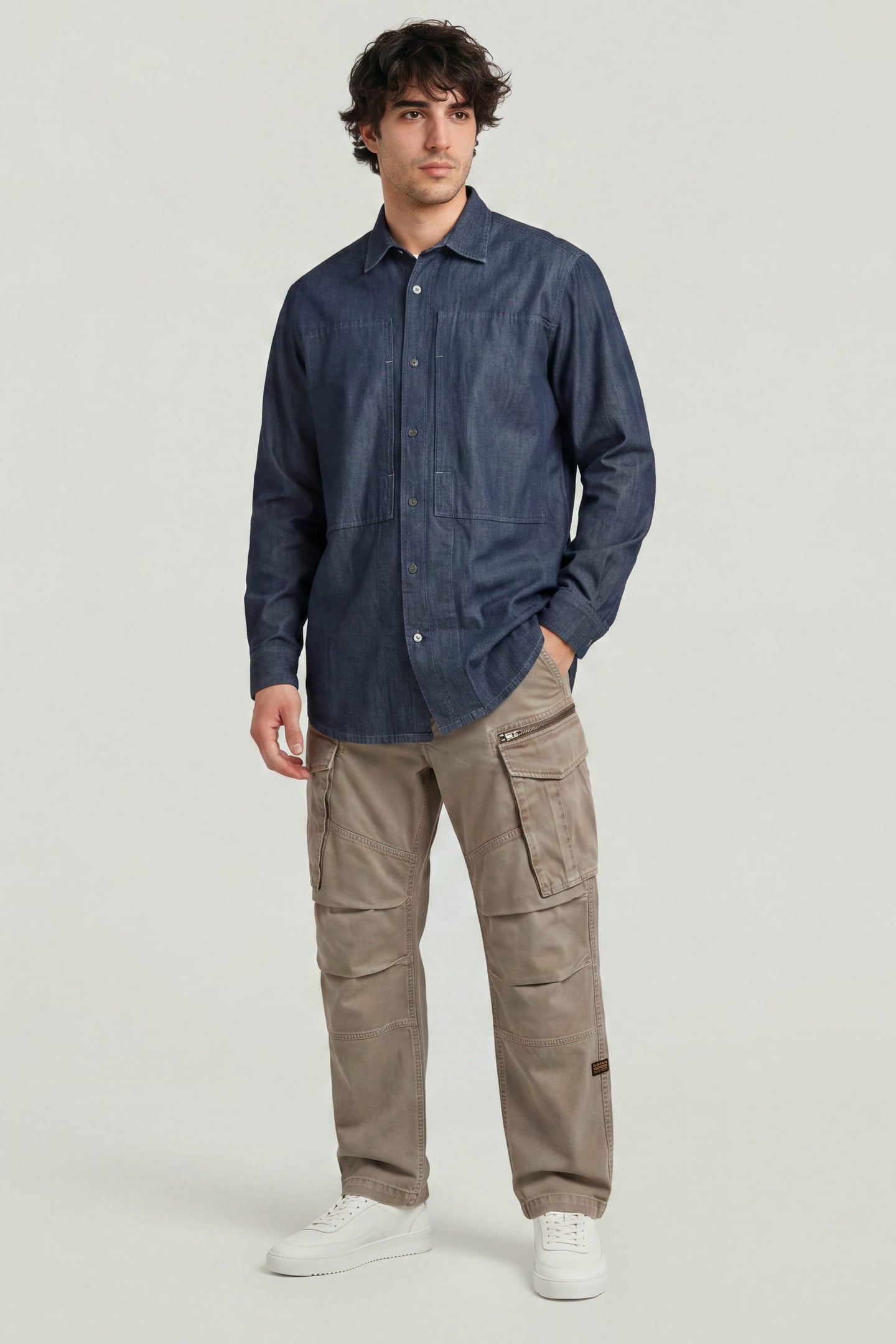 ROVIC 3D LOOSE DENIM BROWN 3