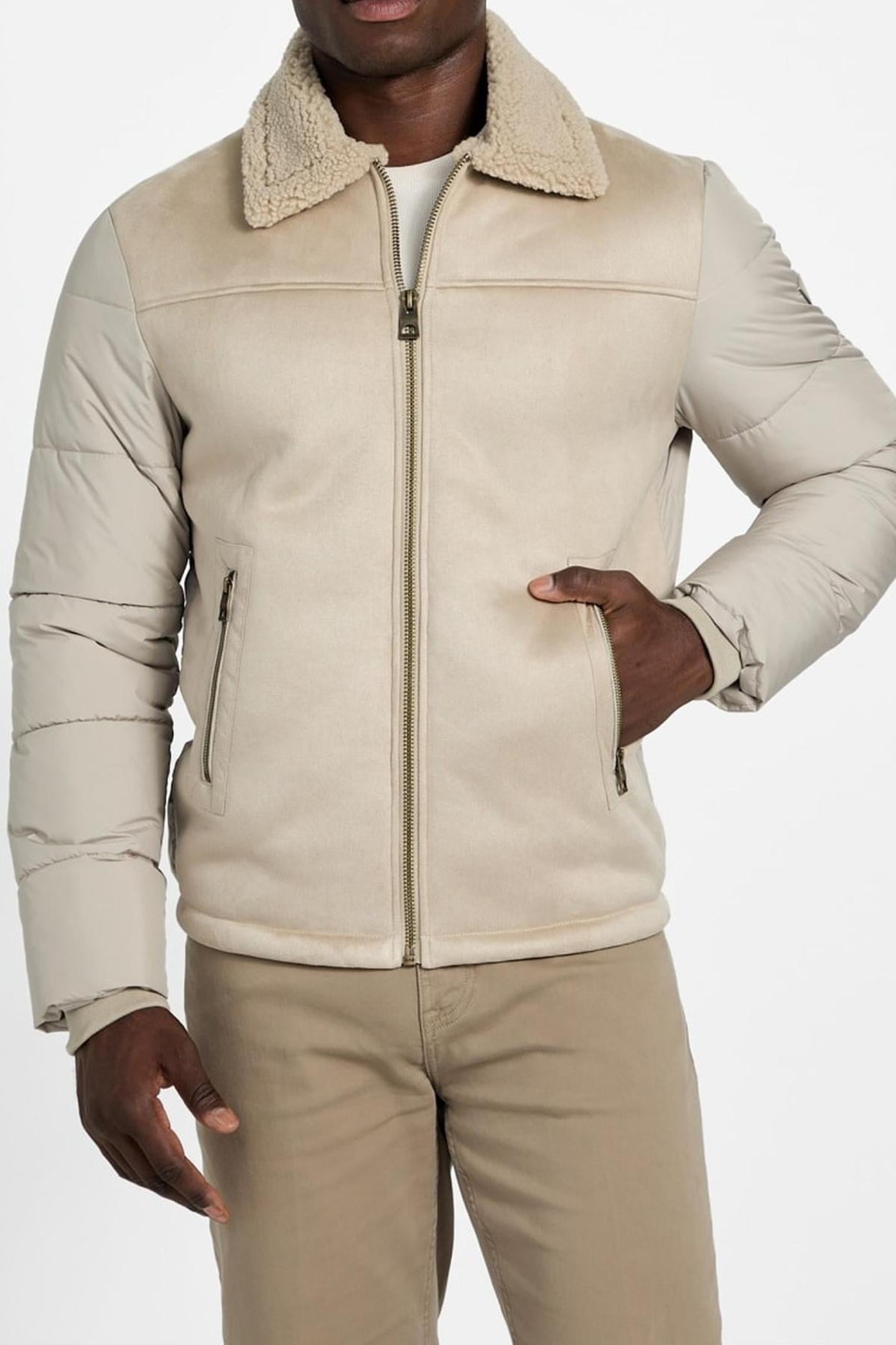 SHEARLING PUFFA JACK PASADENA STONE 1