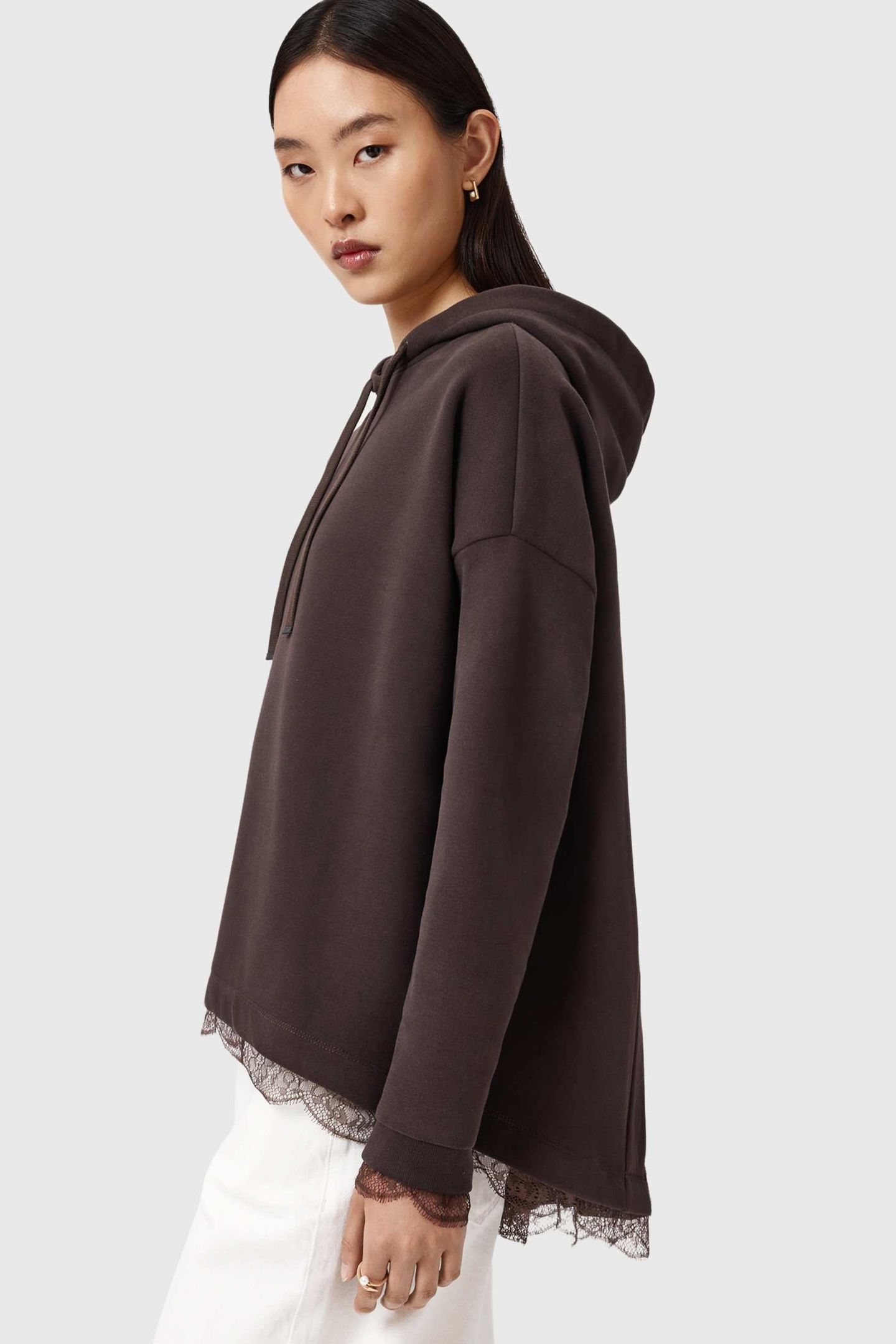 NIA LACE HOODY BOTTLE BROWN 6