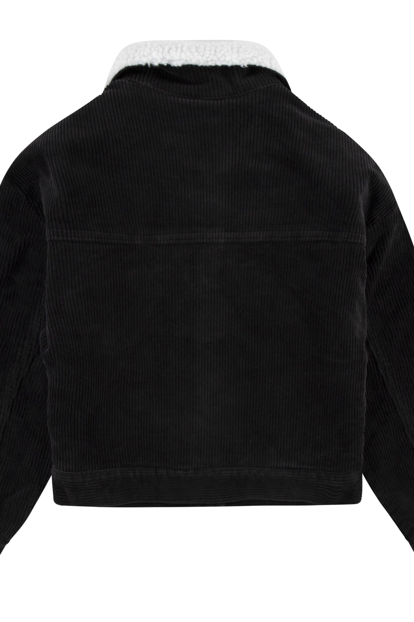 GIRLS BABY BAGGY CORDUROY TRUCKER JACKET BLACK 2