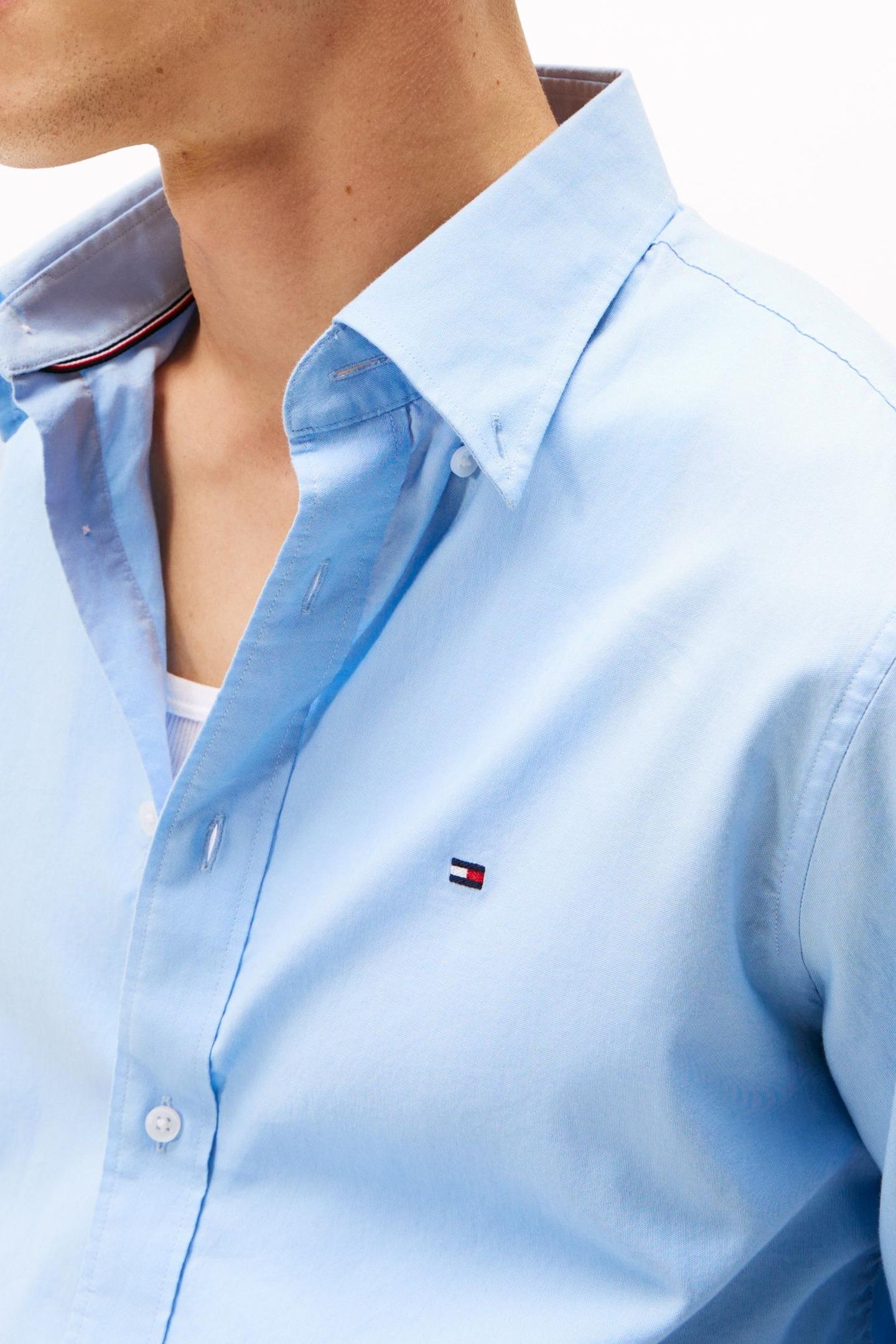 OXFORD SOLID STITCH SHIRT CHAMBRAY BLUE 5