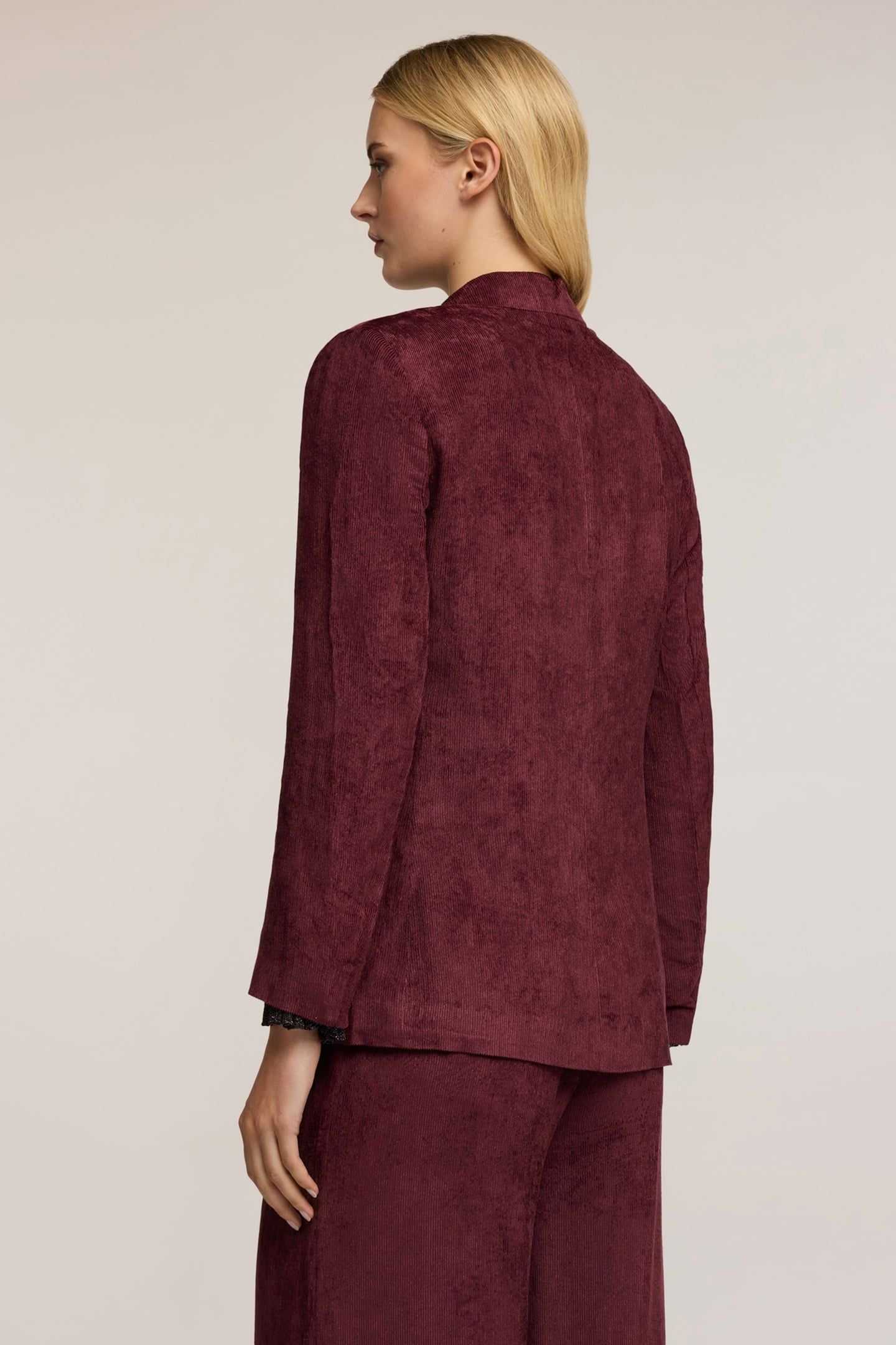 CORDUROY BLAZER BURGUNDY 3