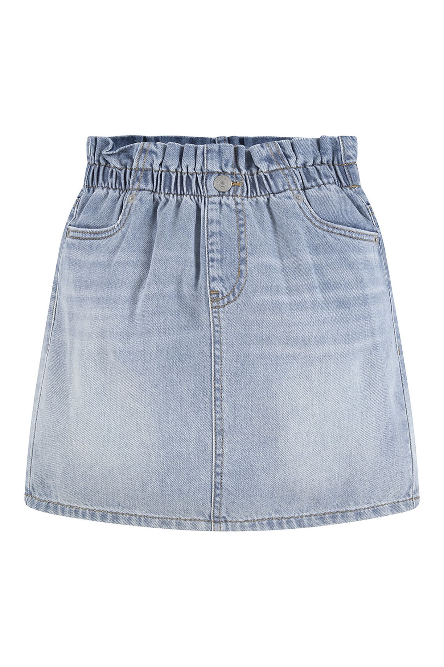 GIRLS HIGH RISE PULL-ON DENIM TOP LIGHT PEBBLE 1