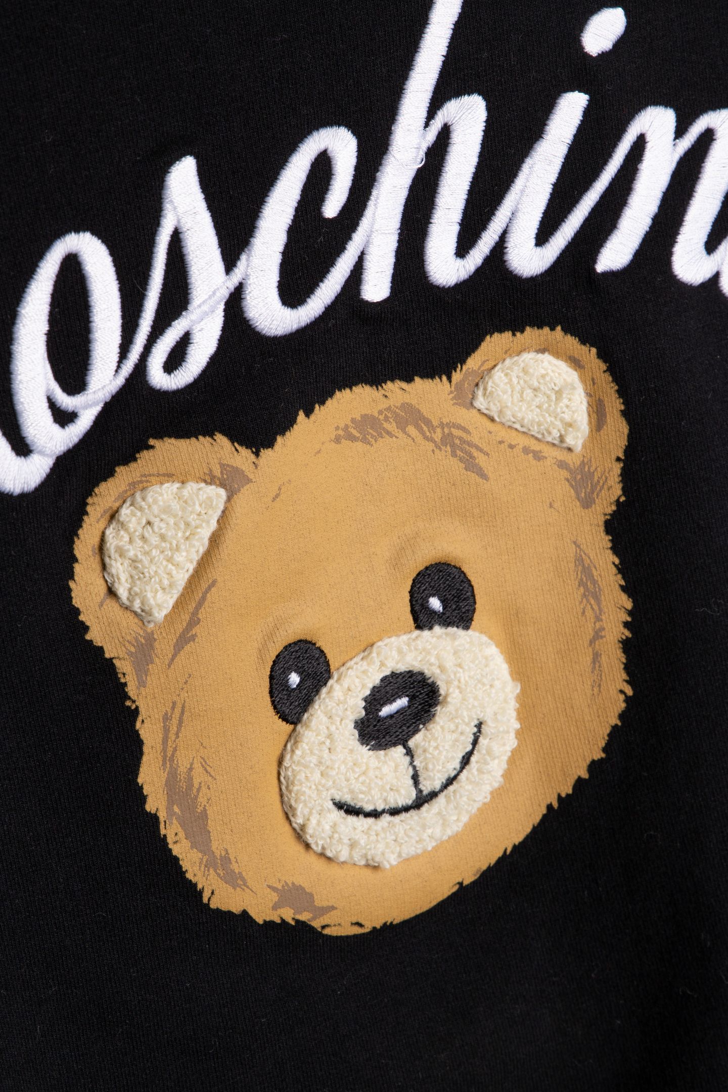 UNISEX MOSCHINO TEDDY BEAR COTTON SWEATSHIRT BLACK 4