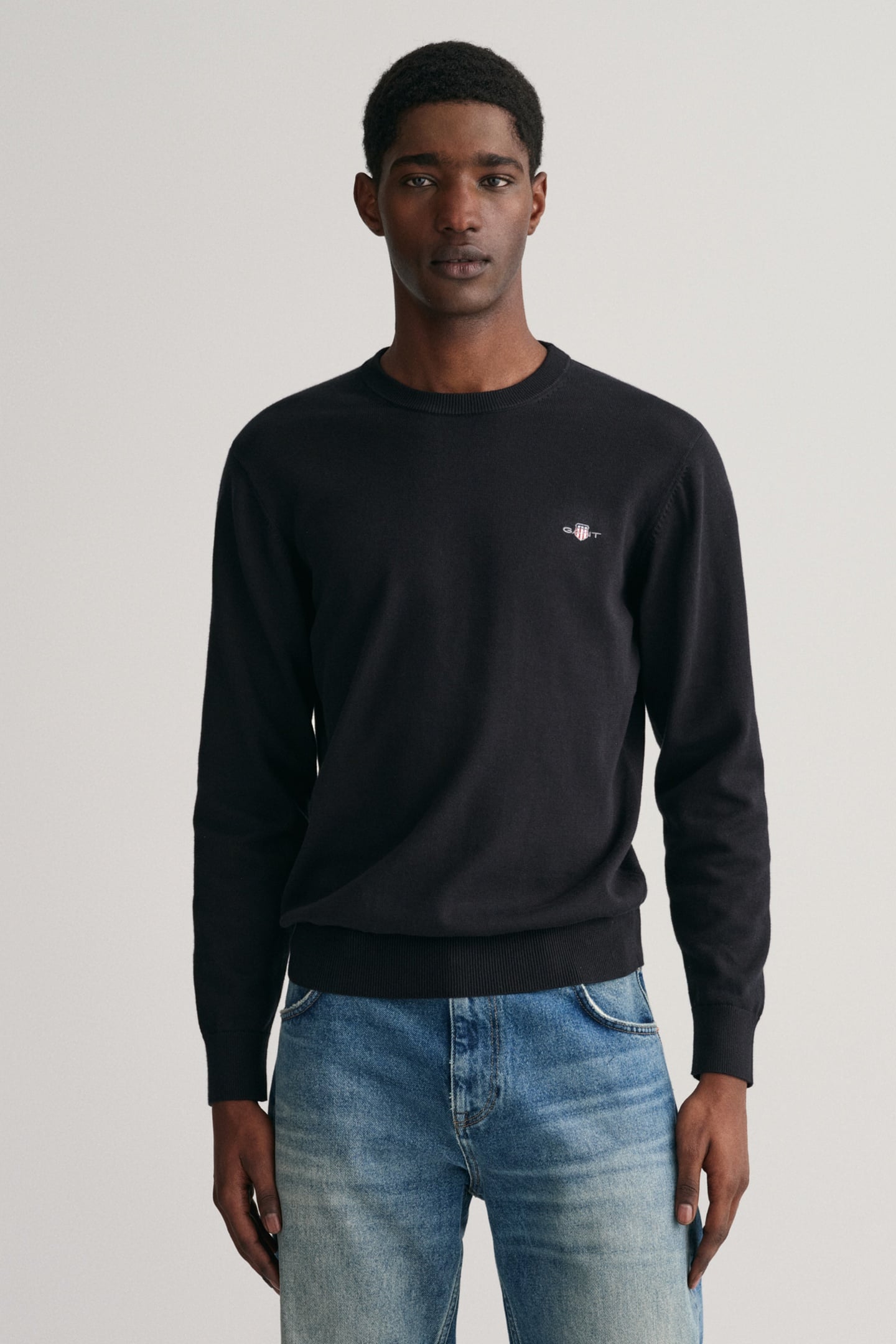 CLASSIC COTTON C-NECK BLACK 1