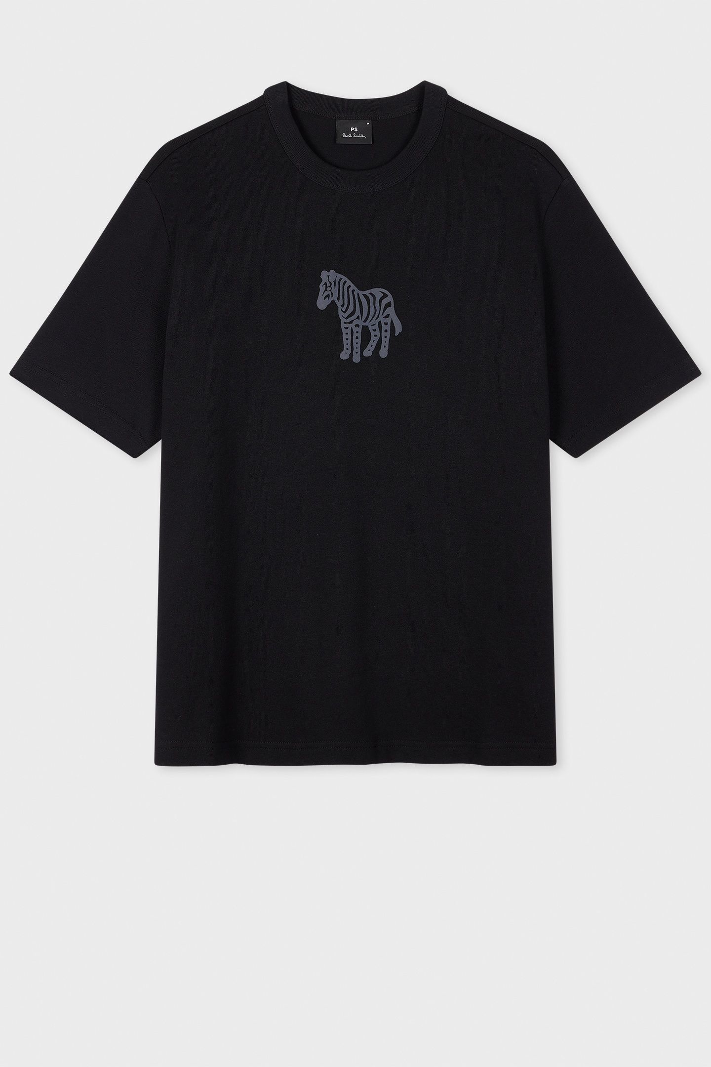 MENS REG FIT SS T SHIRT ZEBRA PUFF BLACK 3