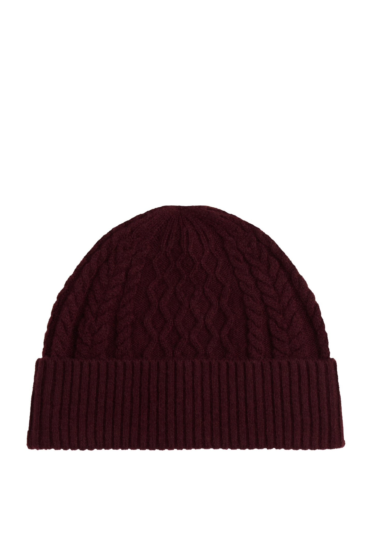 TH CREST KNIT BEANIE DEEP BURGUNDY/BLUE 2