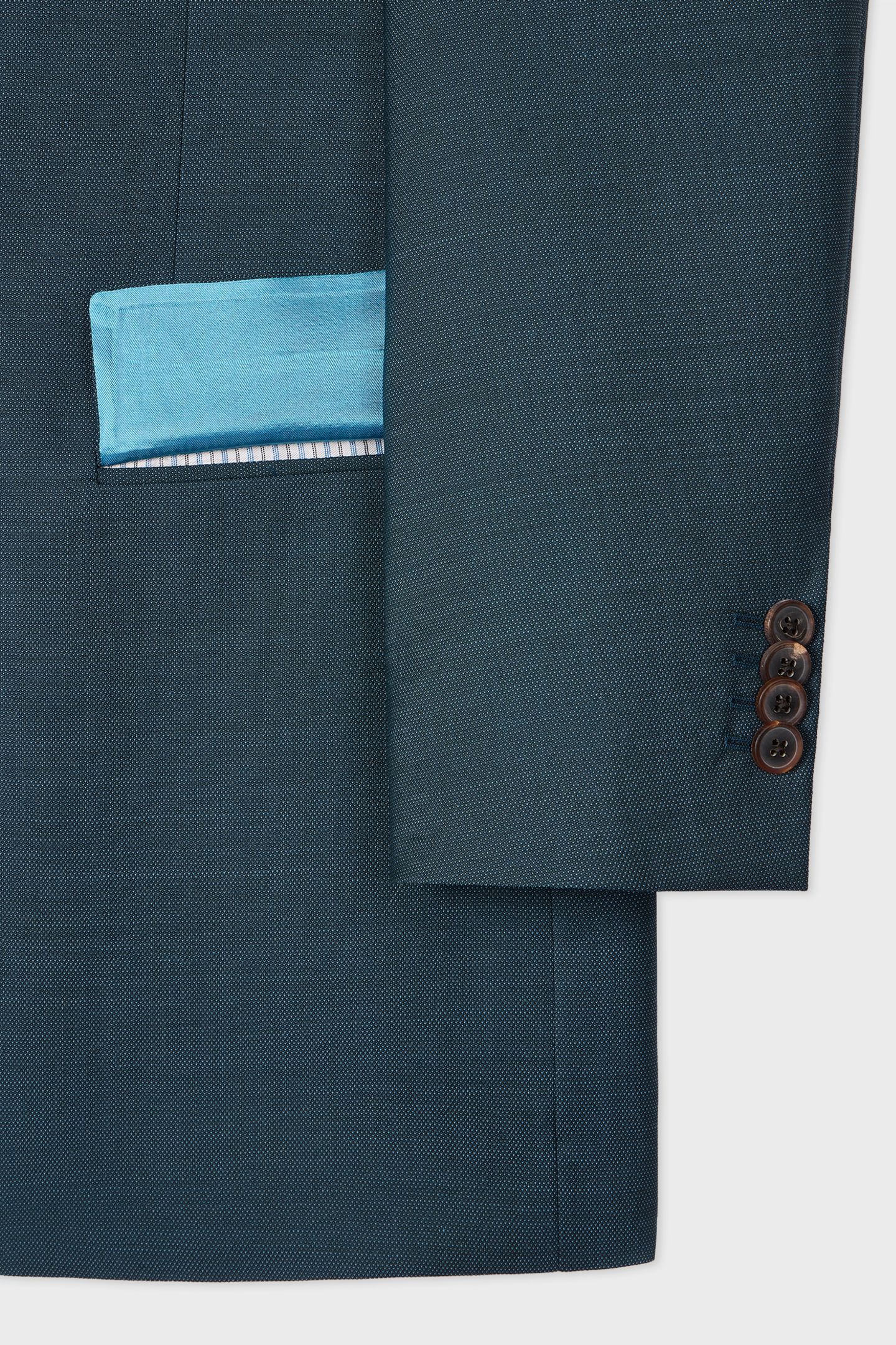 MENS TAILORED FIT 2 BUTTON SUIT PETROL GREEN 6