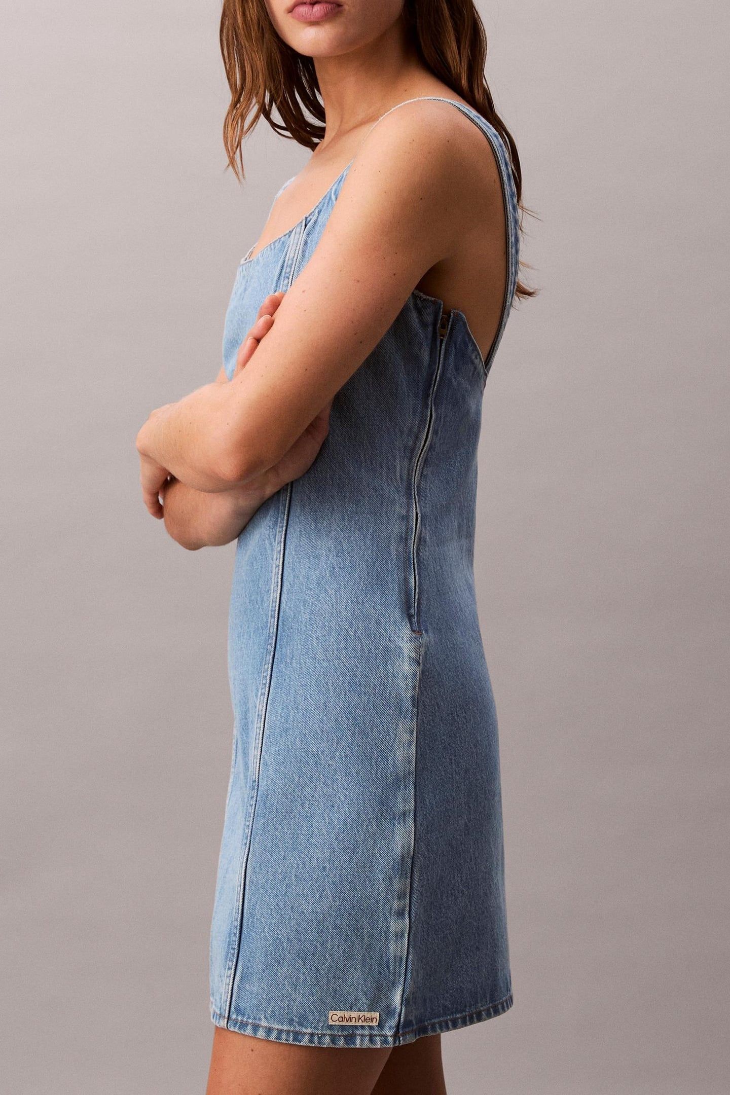 SCOOP NECK DRESS EVE EVENING BLUE 4