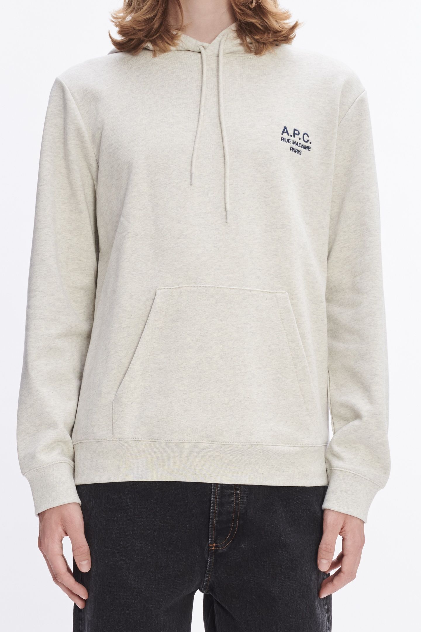 UNISEX HOODIE MARVIN HEATHERED ECRU 1